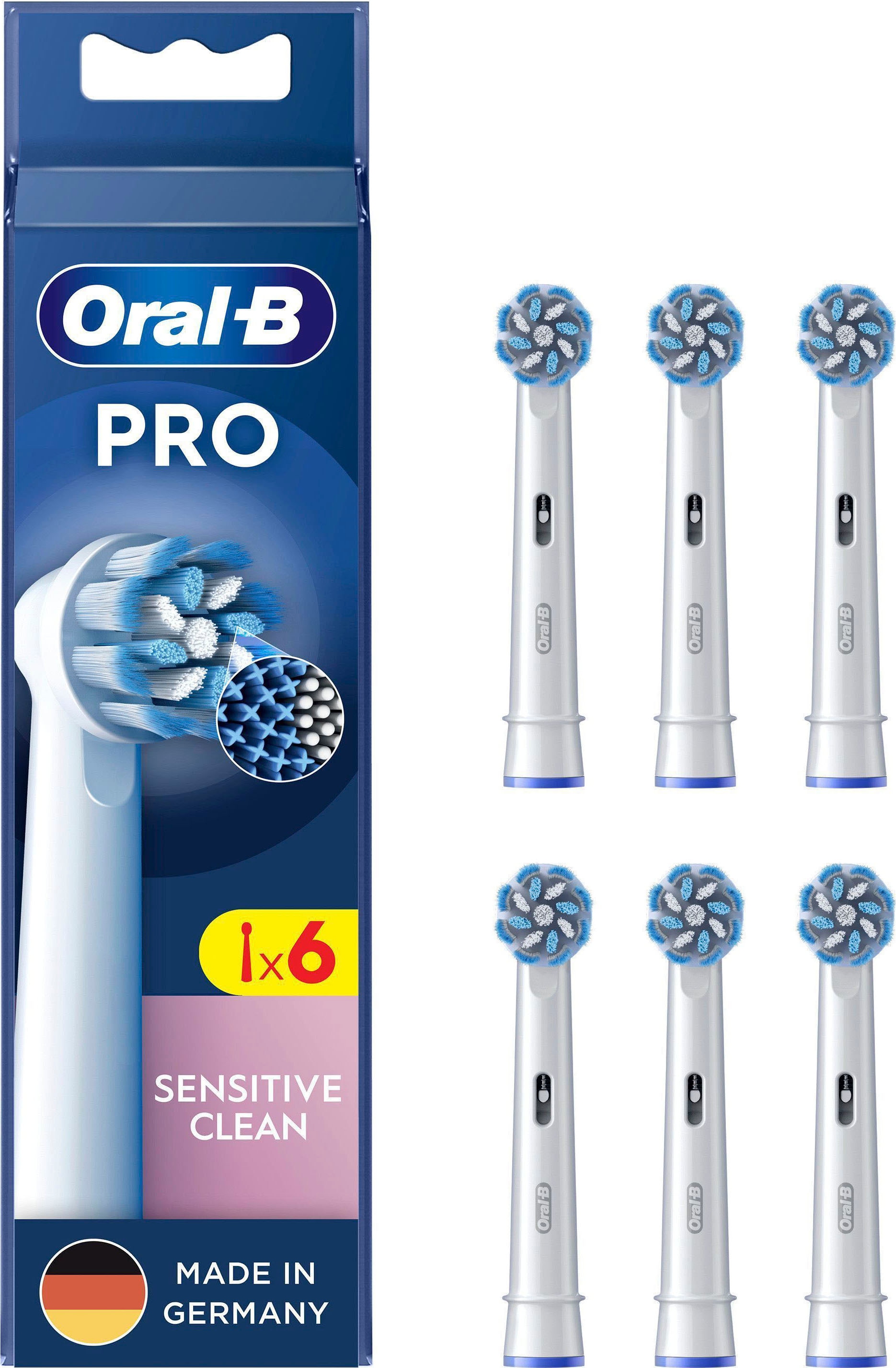 Oral-B Aufsteckbürsten »Pro Sensitive Clean«, X-förmige Borsten