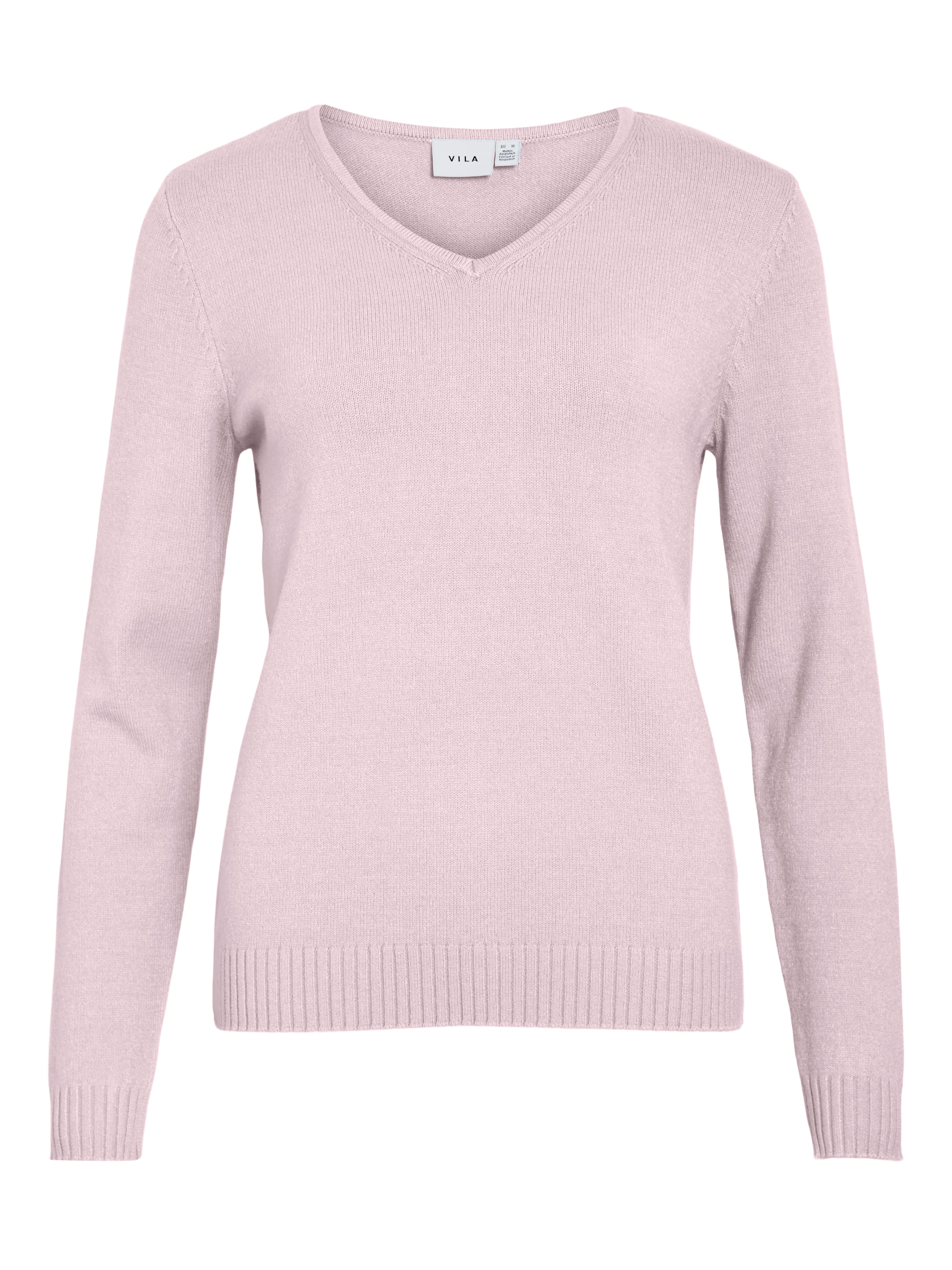 Vila V-Ausschnitt-Pullover »VIRIL V-NECK L/S  KNIT TOP - NOOS« Materialmix, regular fit