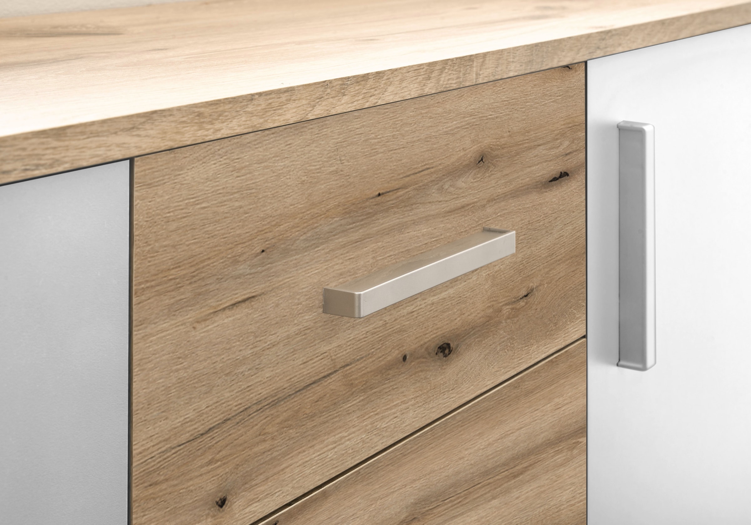 HBZ Kommode »BC-Drift-2, Sideboard Stellmaß BxHxT 160x84x35 cm«, (1 St.), Sideboard mit 3 Türen und 4 Schubkästen, 2 Einlegeböden