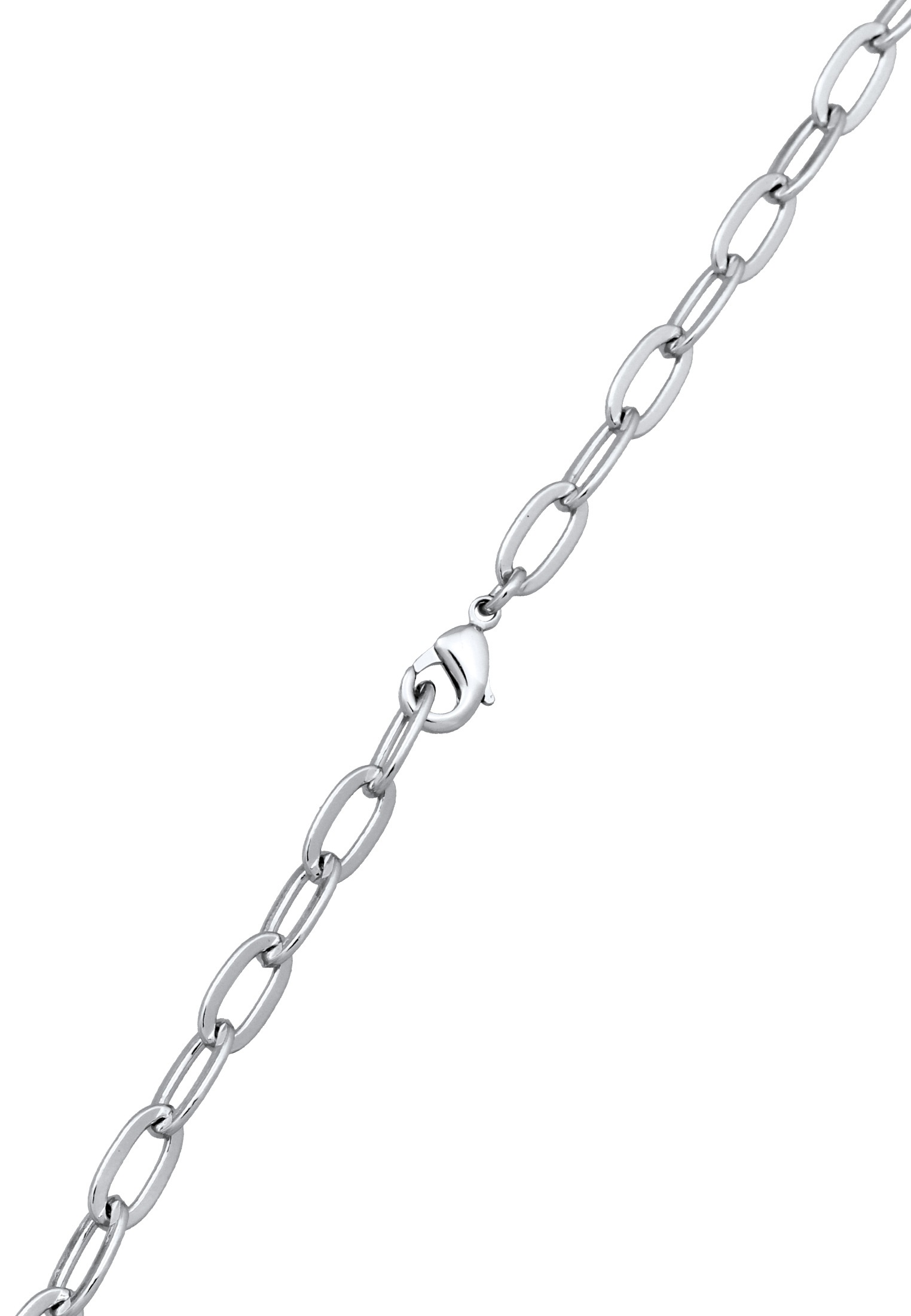 Elli Kette ohne Anhänger »Halskette Gliederkette Oval Silberfarben«
