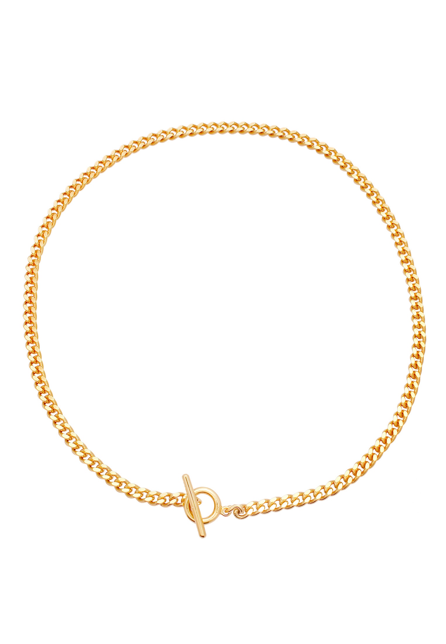 Elli Choker »Halskette Panzerkette Choker Kreis Stab 925 Silber«