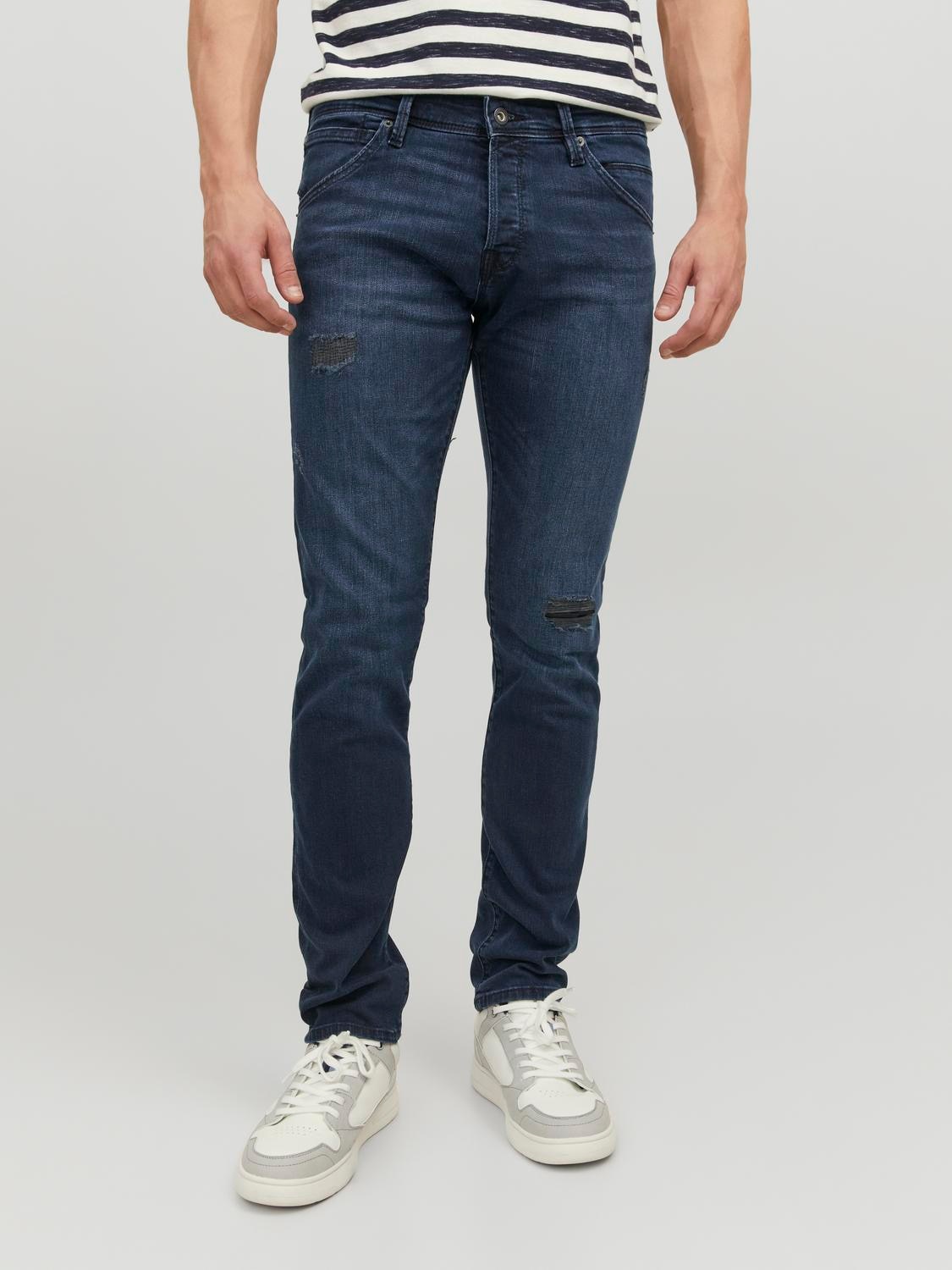 Jack & Jones Slim-fit-Jeans »JJIGLENN – Slim-Fit-Jeans mit niedriger Leibhöhe« Used, modisch, slim fit, Denim/Jeans
