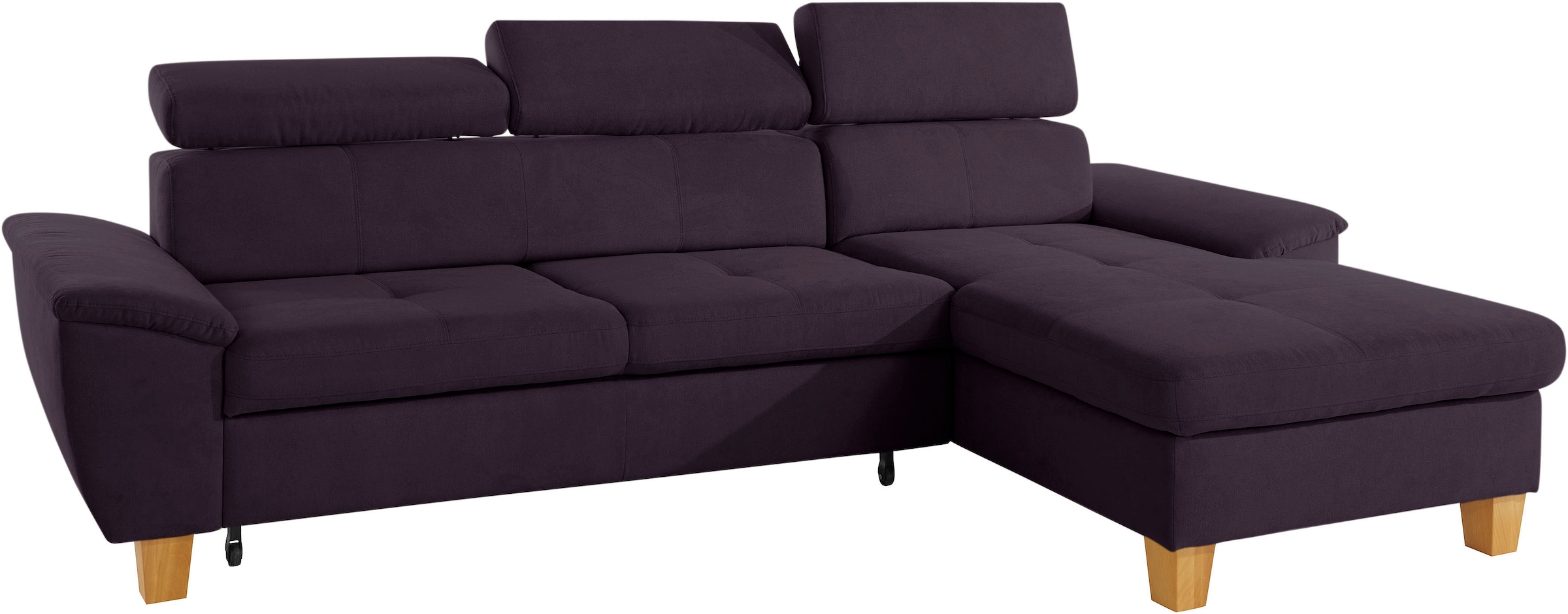 exxpo - sofa fashion Ecksofa »Enya, aufwendige Detailverarbeitung, hoher Sitzkomfort, bequem, L-Form« inkl. Kopfteilverstellung, wahlweise mit Bettfunktion und Bettkasten