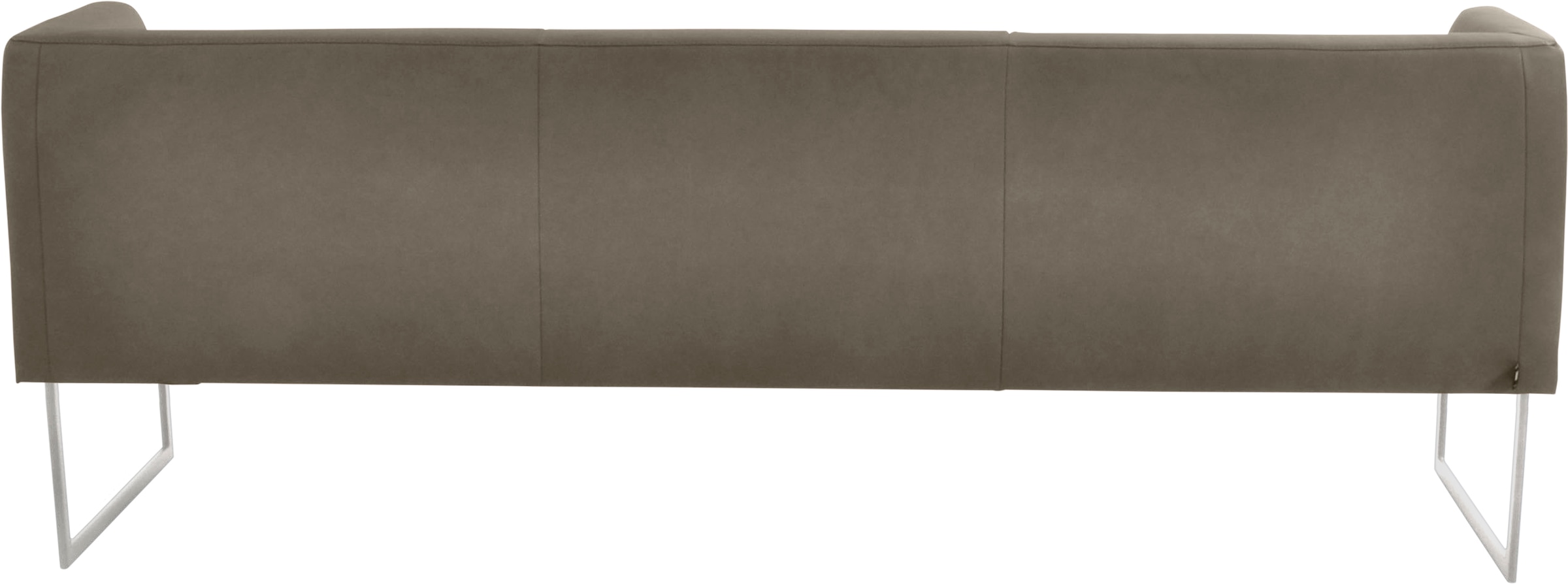 K+W Komfort & Wohnen Polsterbank »Cube« Hammerkissenoptik, 2 Breiten, Hochkantkufe in Edelstahloptik