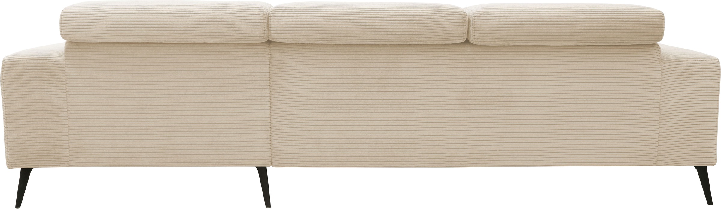 DOMO collection Ecksofa »Trento L-Form, mit Kufenfuß oder Einzelfuß«, wahlweise mit Kopfteilverstellung, Recamiere links/rechts bestellbar