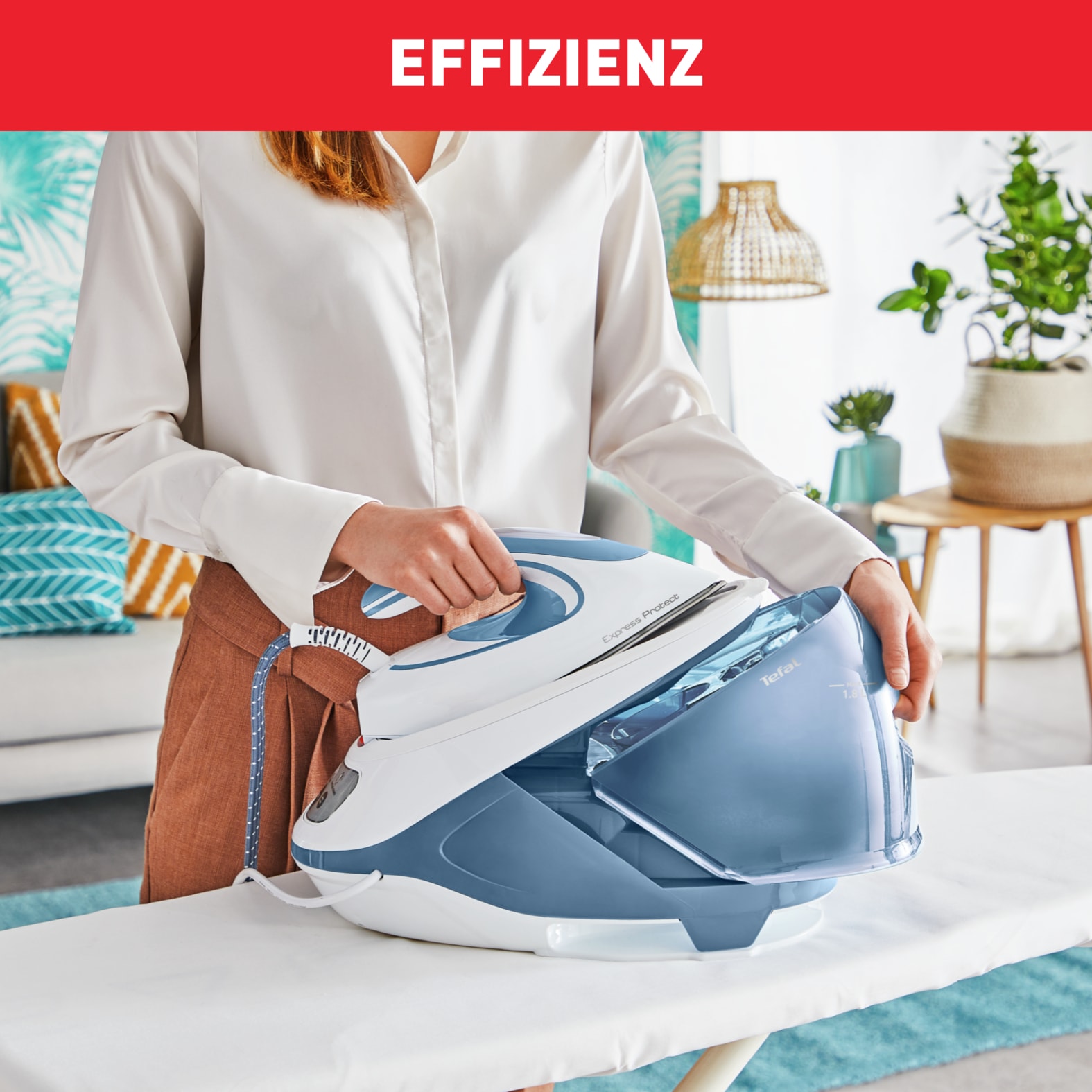 Tefal Dampfbügelstation »Express Protect«, 7,5 Bar, Dampfstoß: 520 g/Min., Dauerdampfmenge: 130 g/Min., SV9202