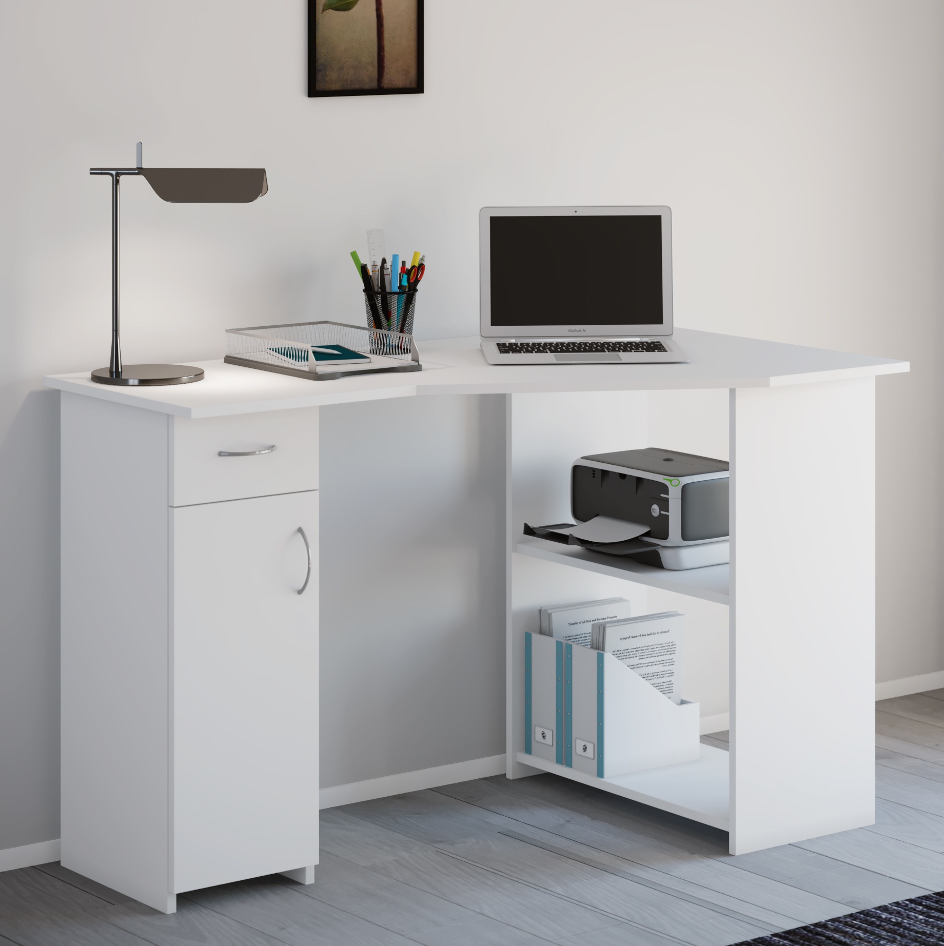 VCM Schreibtisch »Holz Eckschreibtisch Schreibtisch Bürotisch Linzia«