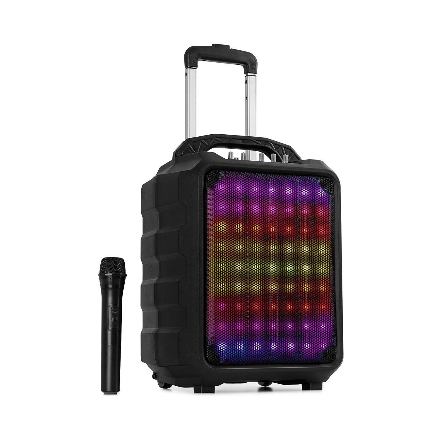 Auna Moving 80.1 LED PA-Anlage 8 Woofer 100 W max UHF-Mikro USB