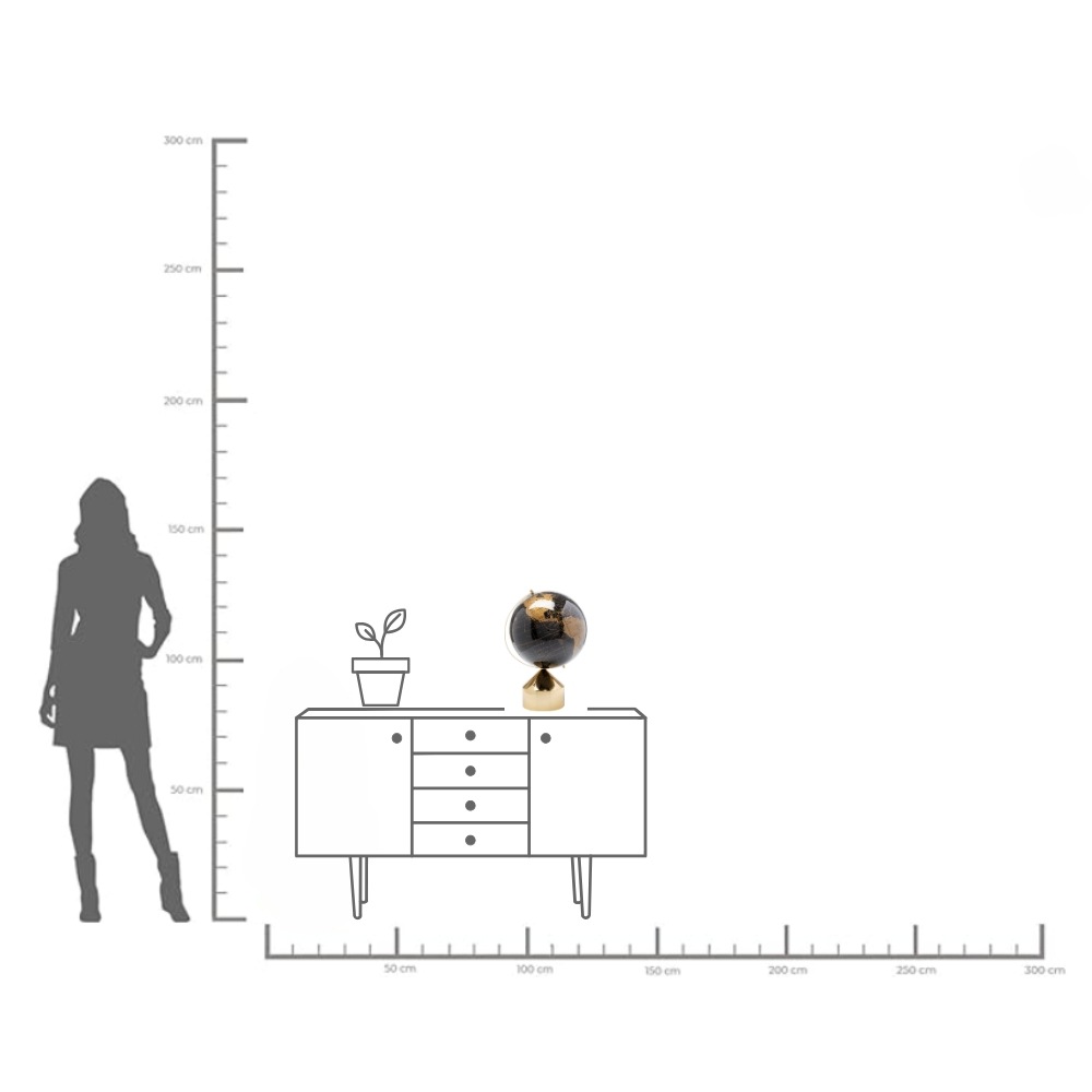 Kare Design Dekoobjekt »Deko Objekt Globe Top Gold 47cm«