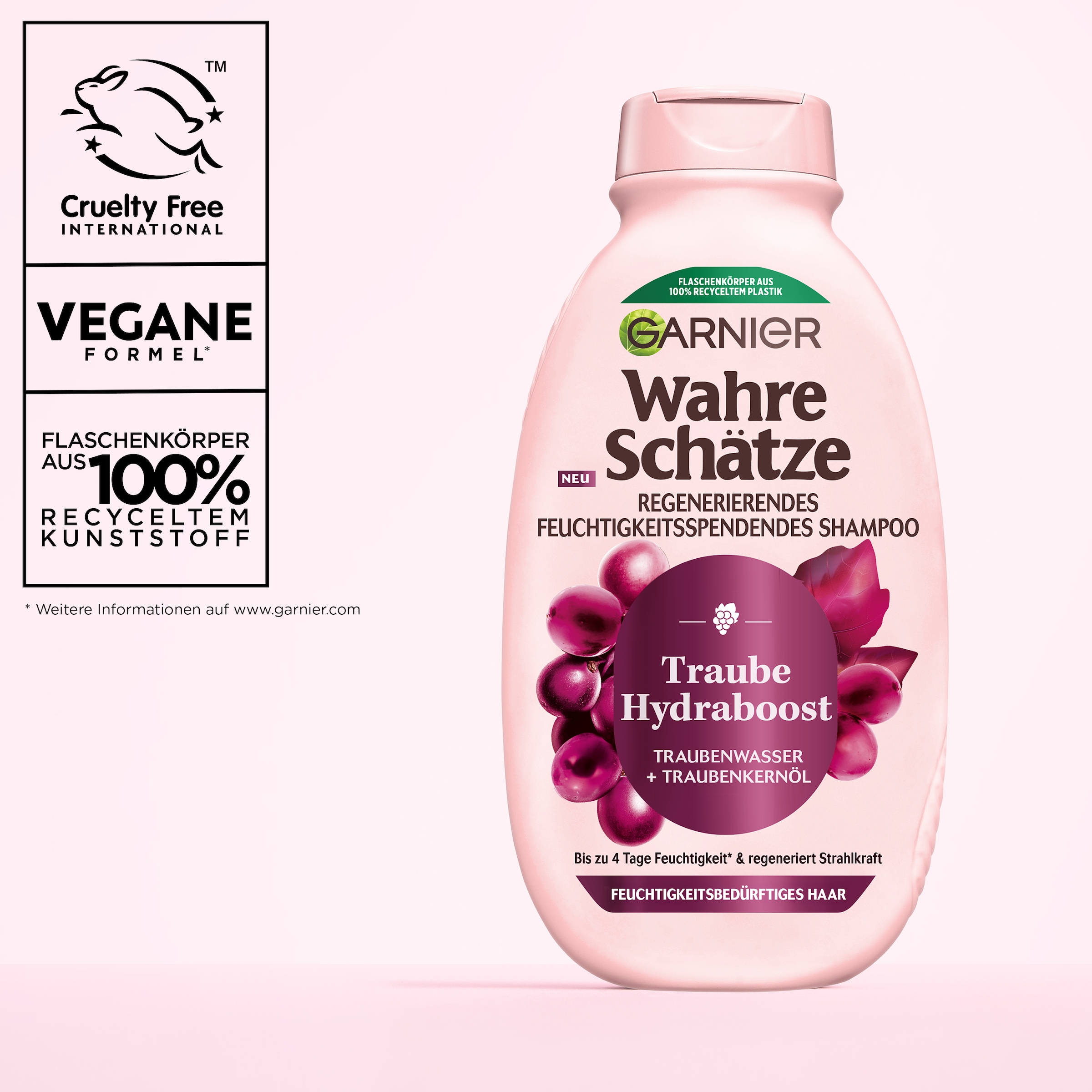 GARNIER Haarshampoo »Garnier Wahre Schätze Traube Hydraboost Shampoo (6er Packung)«
