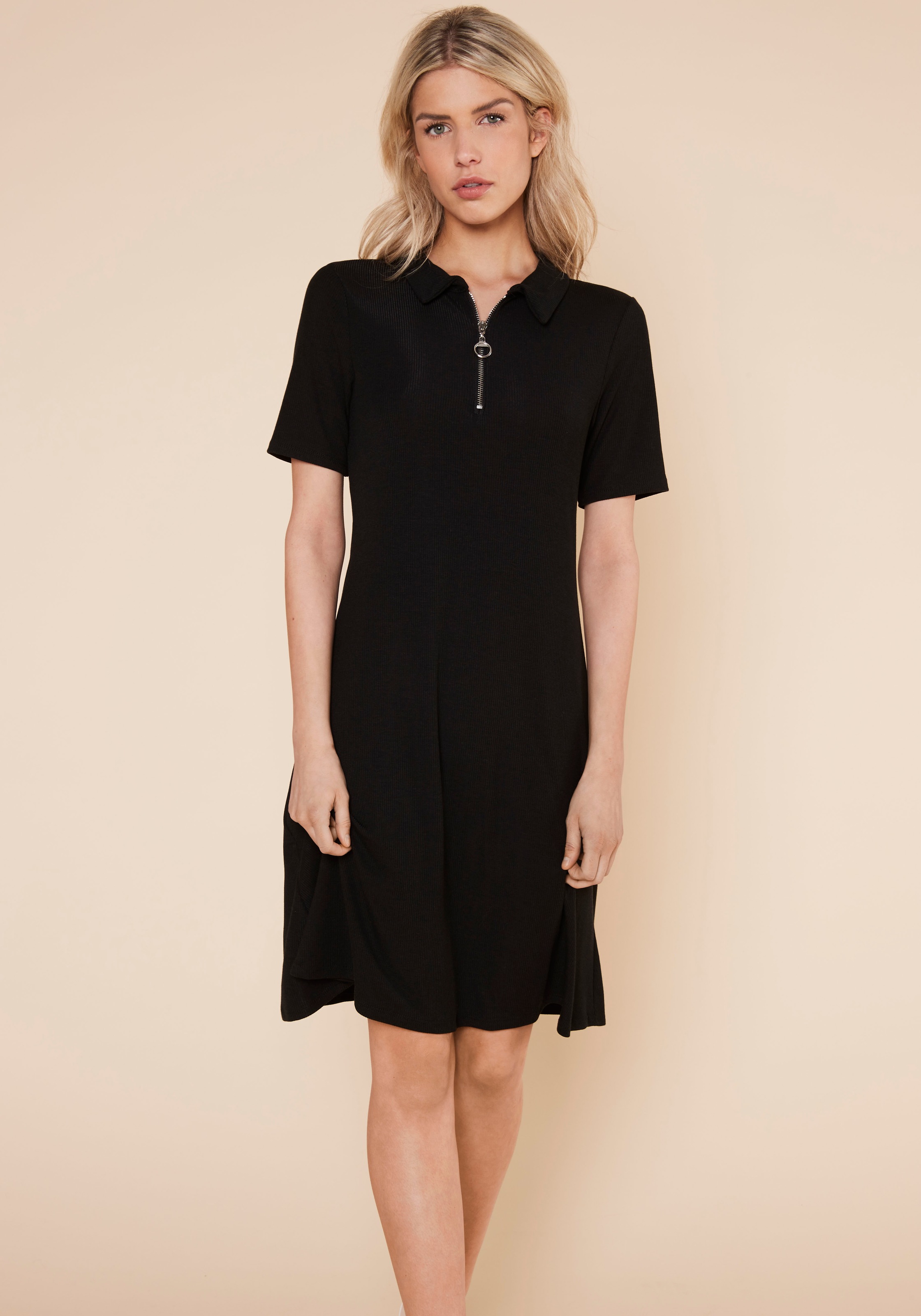HaILY’S Jerseykleid, aus Rippware