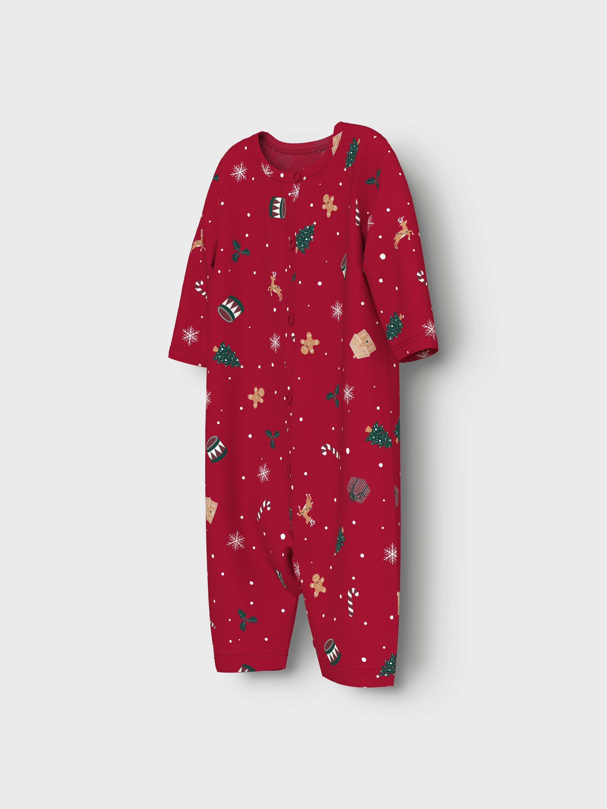Name It Strampler »NBNVISMAS LS NIGHTSUIT« mit Weihnachtsmotiv