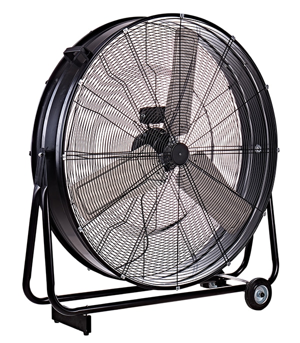 be cool Windmaschine »Industrie-Windmaschine 90cm BCIWM90CM schwarz«, fahrbarer, Vollkupfermotor, Aluminium-Rotor, Spinnennetz-Schutzgitter