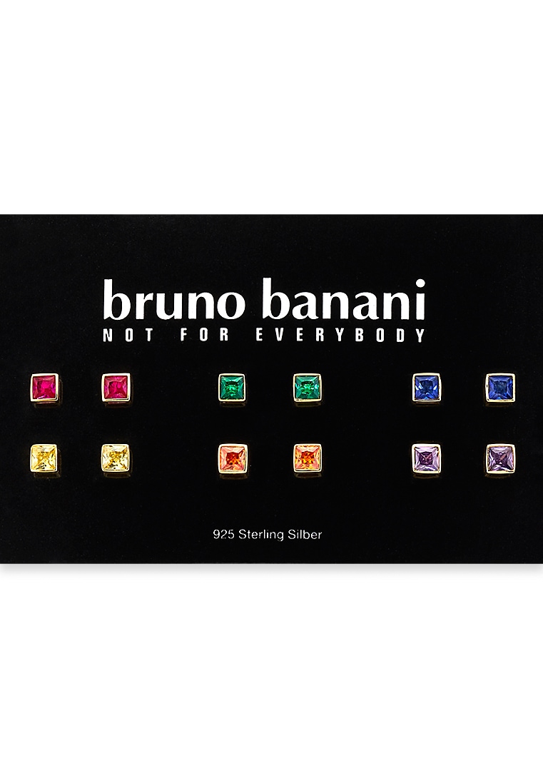 Bruno Banani Ohrstecker-Set »Mulitpack Schmuck Geschenk Silber 925 Ohrschmuckset Regenbogen«, (Set, 12 tlg.), mit Zirkonia (synth.)