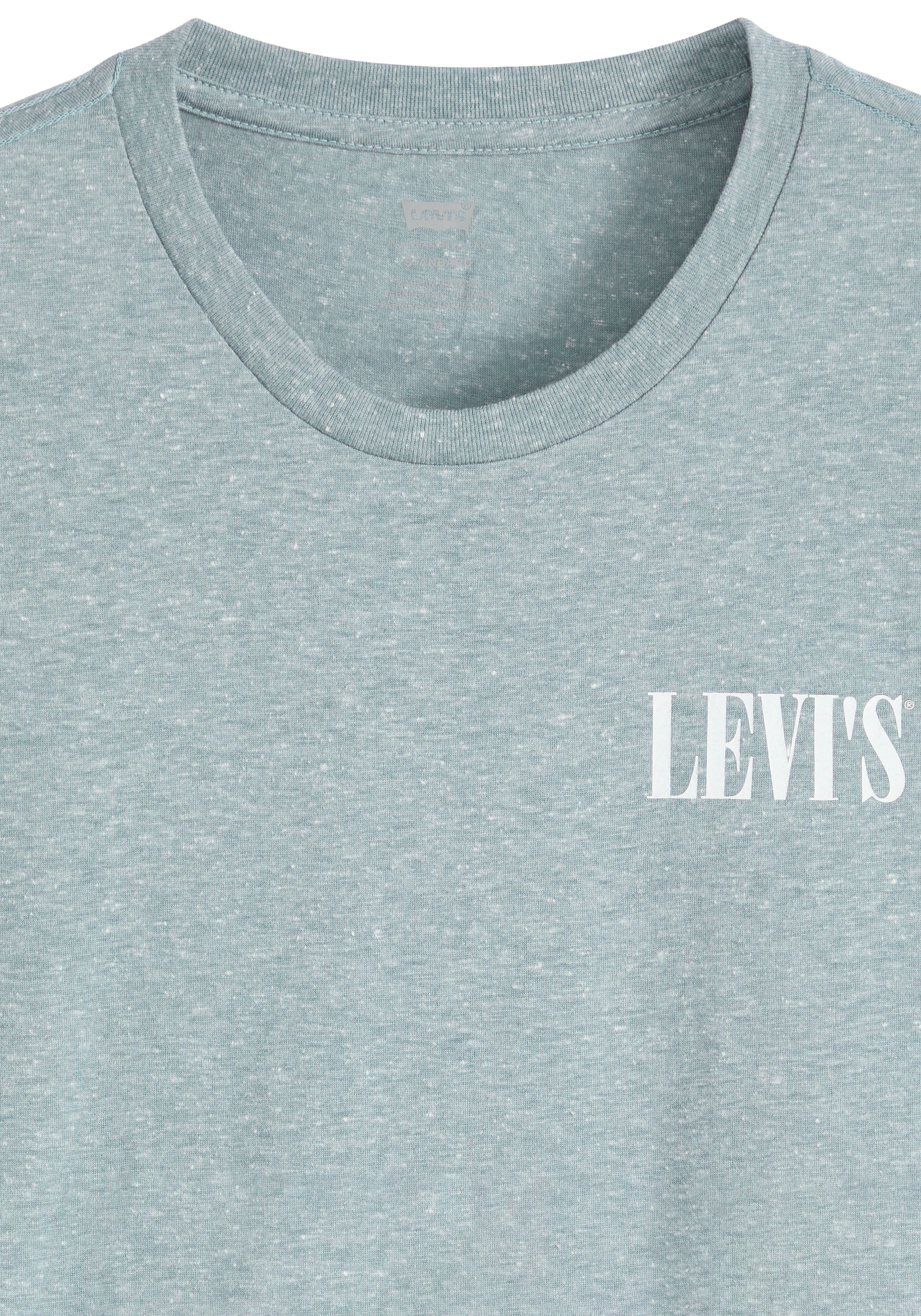 Levi's® T-Shirt »GRAPHIC CREWNECK TEE« Melierter Feinstrick, pflegeleichter Materialmix