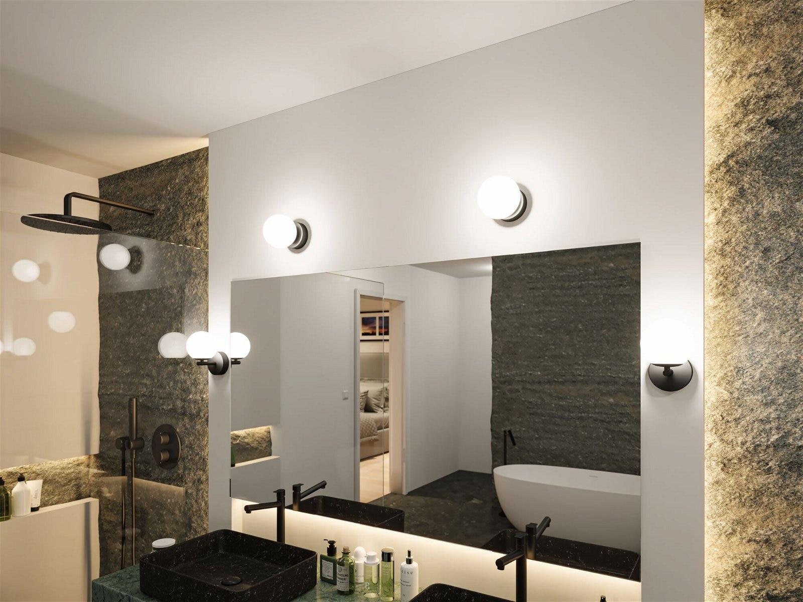 Paulmann LED Deckenleuchte »Selection Bathroom Gove IP44 3000K 5W Satin, Glas/Metall«, 1 flammig