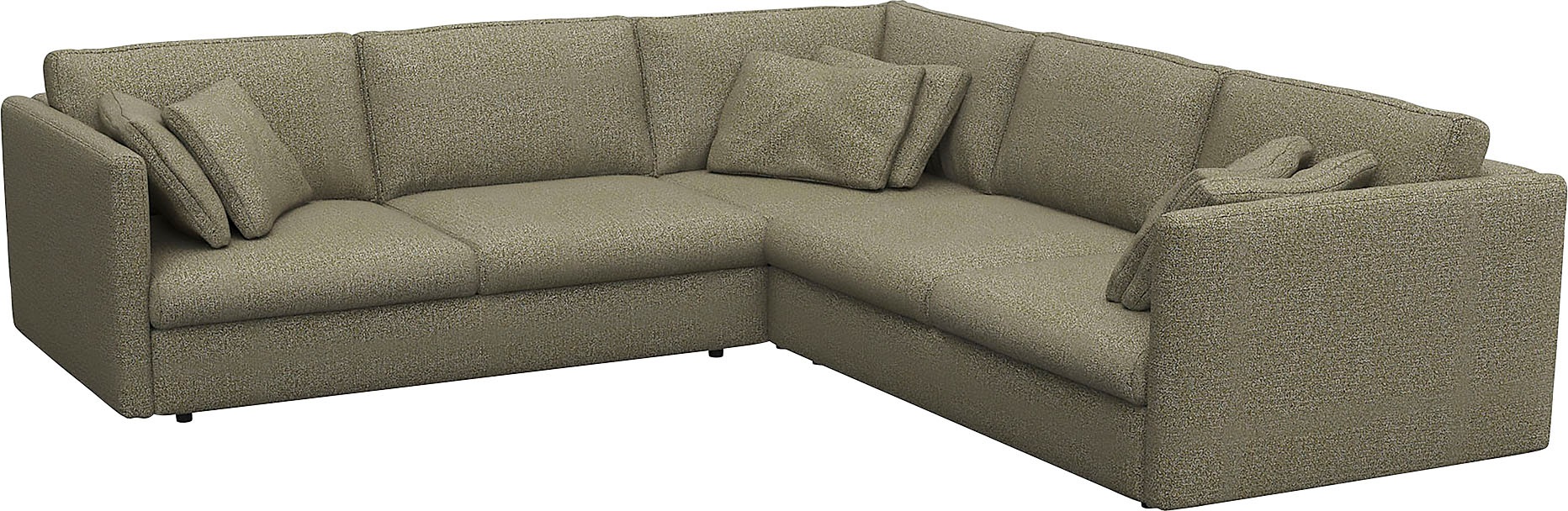 FLEXLUX Ecksofa »Lovane gleichschenklig, bequem und komfortabel«, Weich & anschmiegsam, große Sitztiefe auf Kaltschaum, Dekokissen inkl.