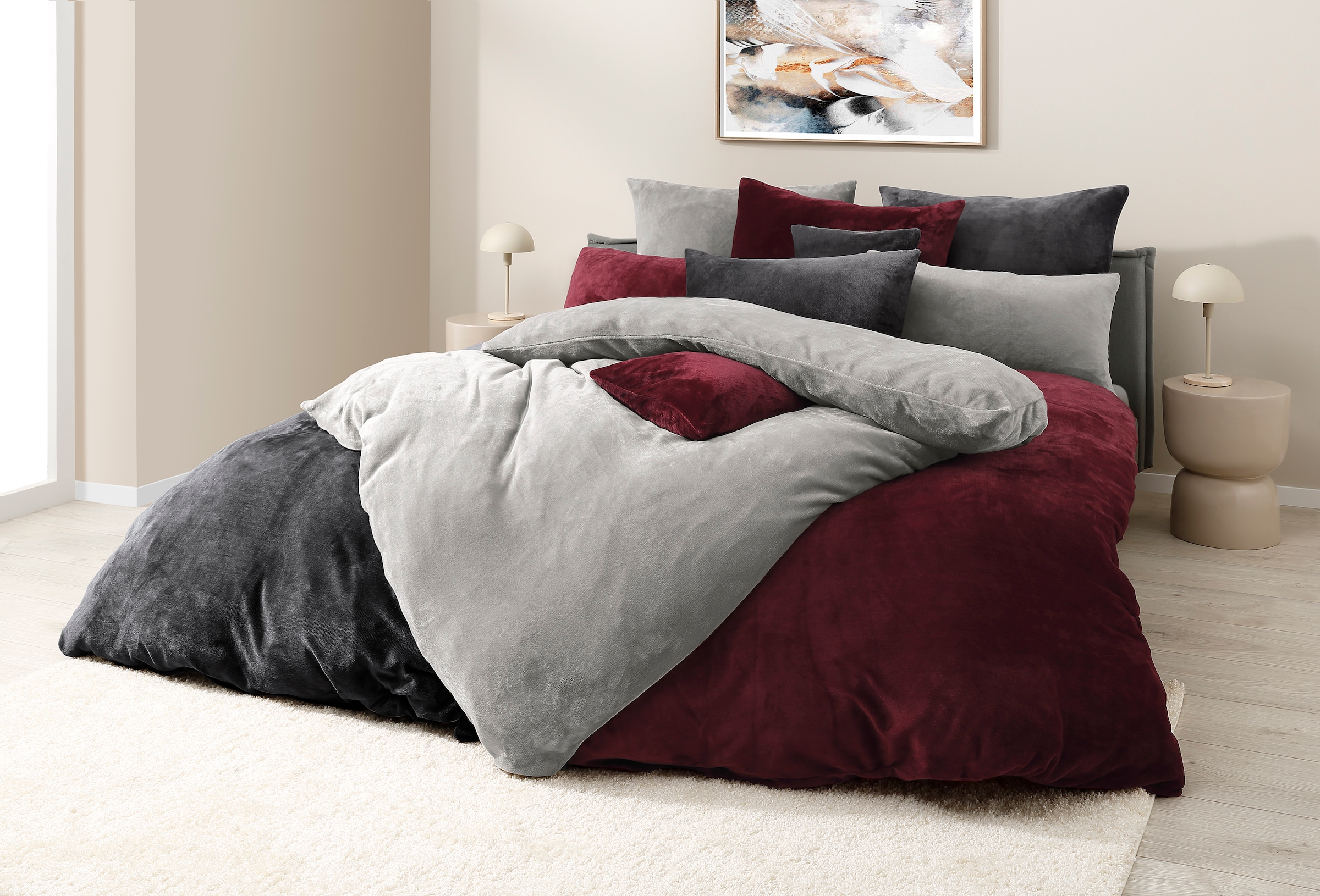 my home Bettwäsche »Desner3«, Bettwäsche mit Reißverschluss, Cashmere-Touch, kuschelig & weich