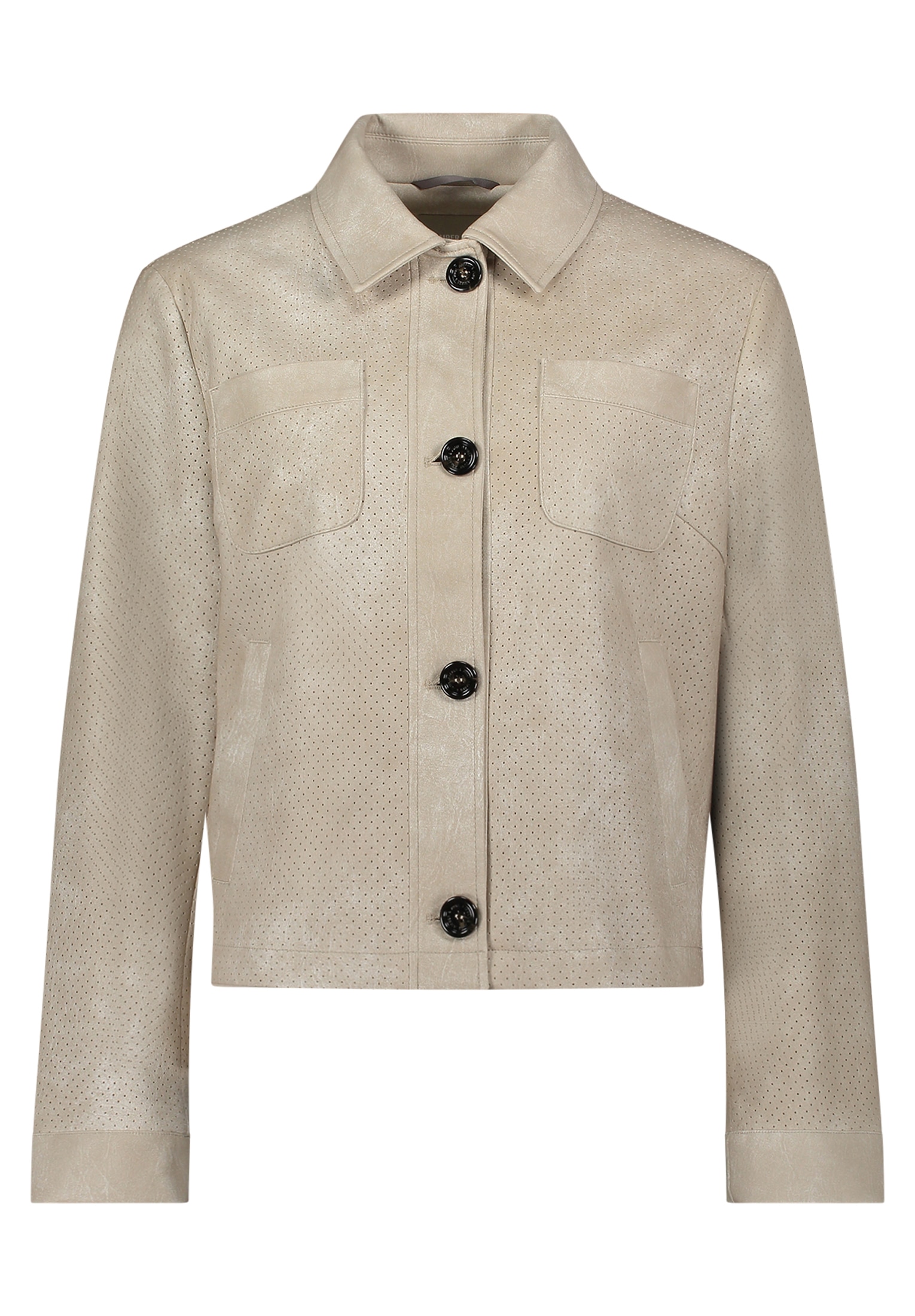 Amber & June Lederimitatjacke »Kunstleder-Jacke mit Kragen«