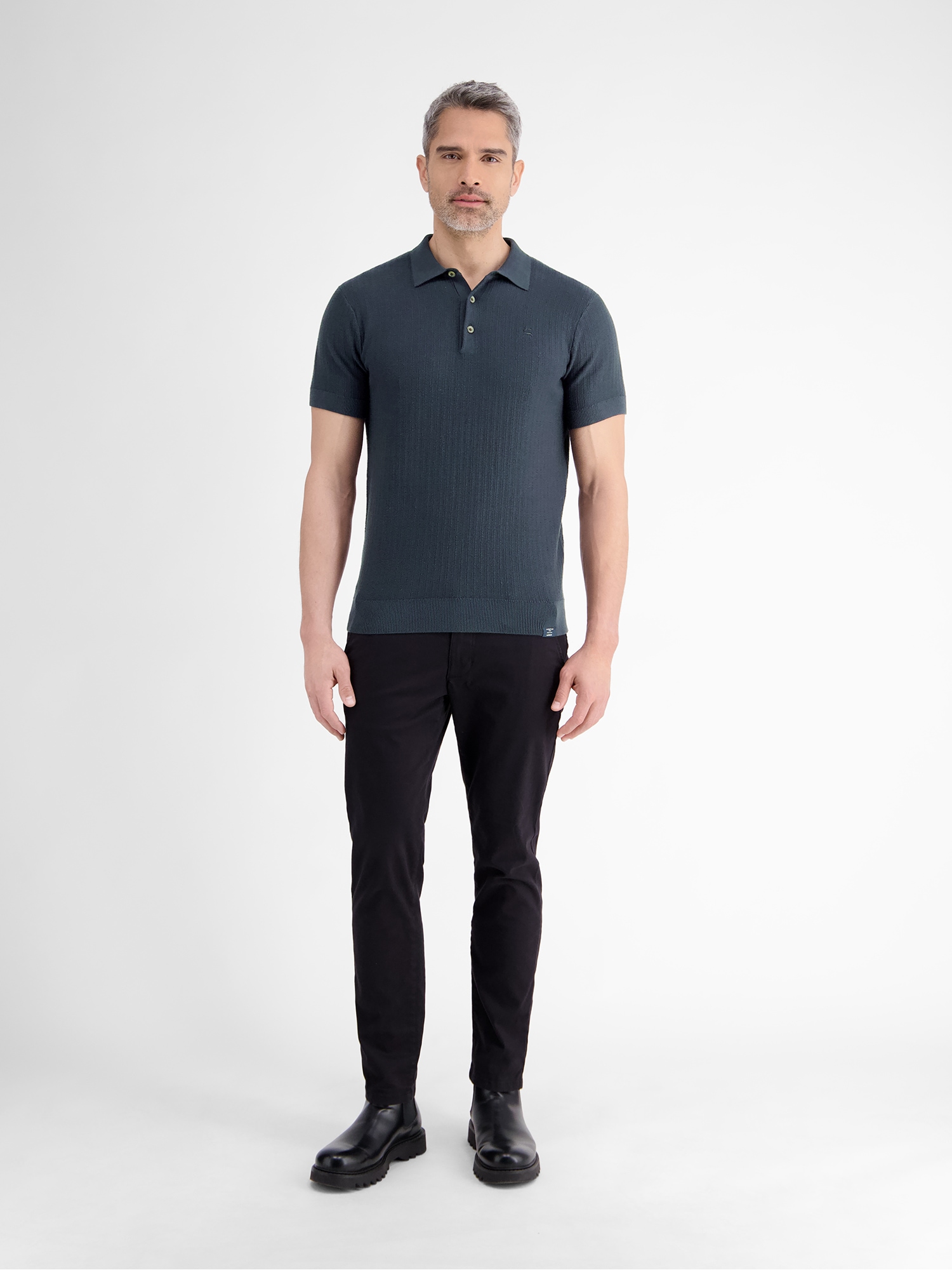 LERROS Poloshirt »LERROS Strick-Polo mit klassisch geknöpftem Kragen«