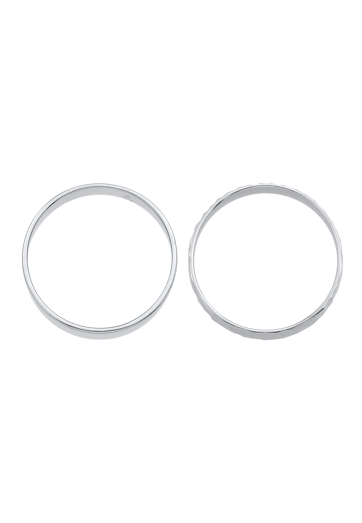 Kuzzoi Ring-Set »Ring Kuzzoi Ring Set Basic Gehämmert 925 Silber«