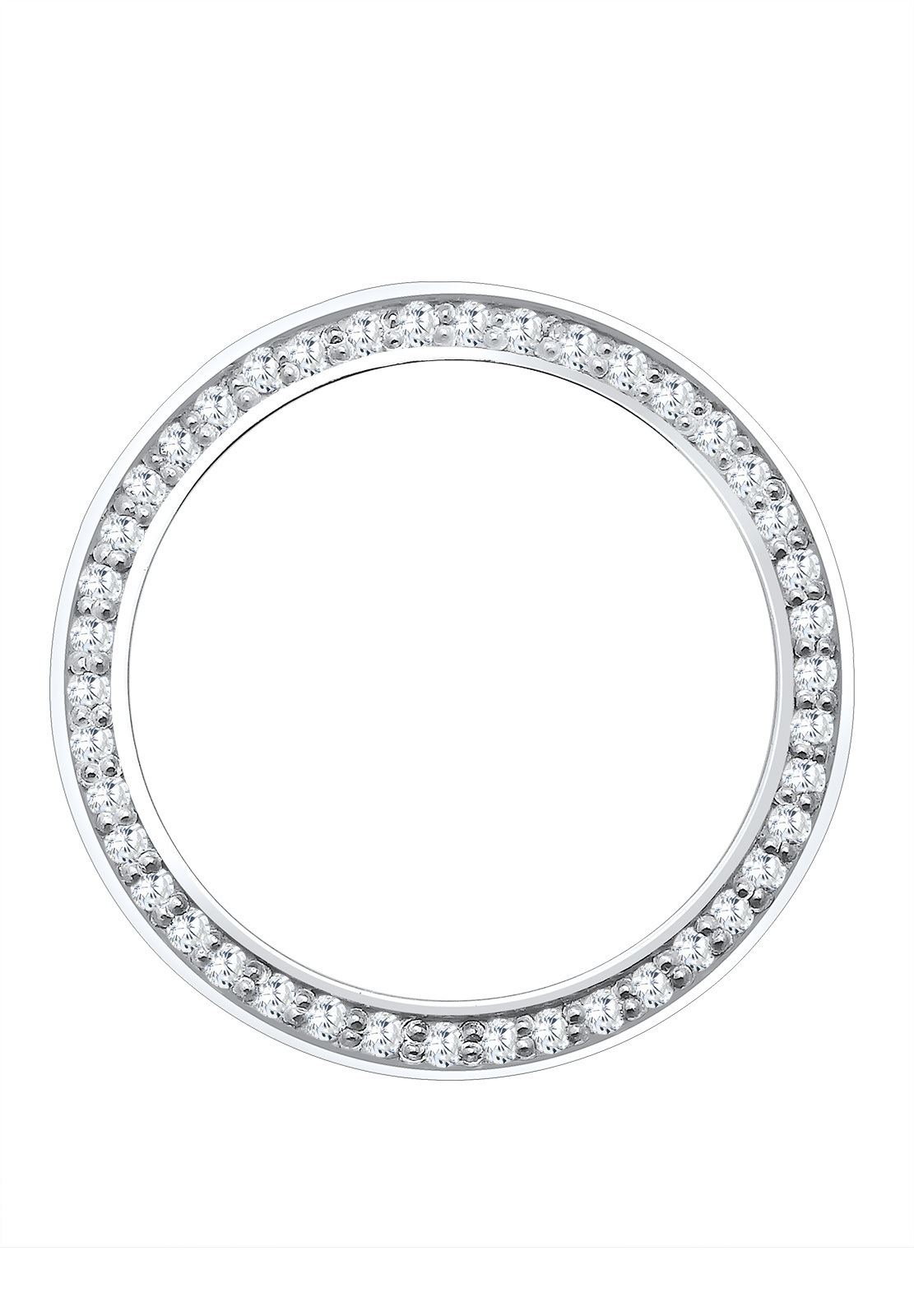 Elli Premium Silberring »Ring Bandring mit Zirkonia Weiß 925 Sterling Silber«