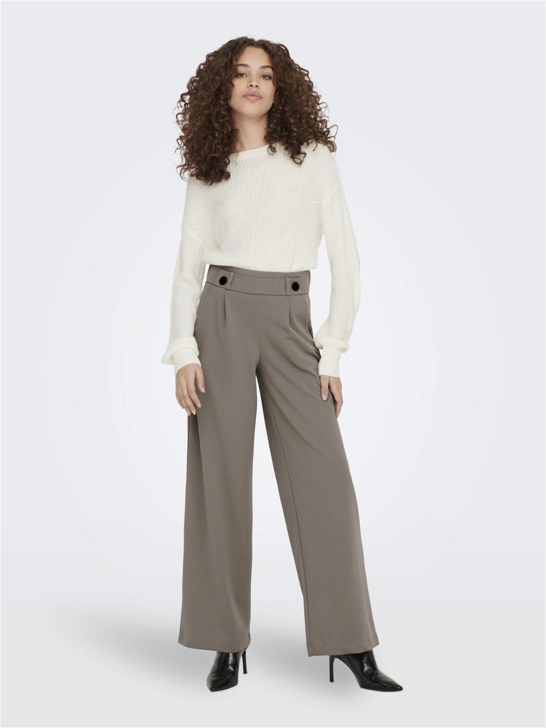 JDY Jerseyhose »JDYGEGGO NEW LONG PANT JRS NOOS«, mit dekorativem Riegel vorne am Bund