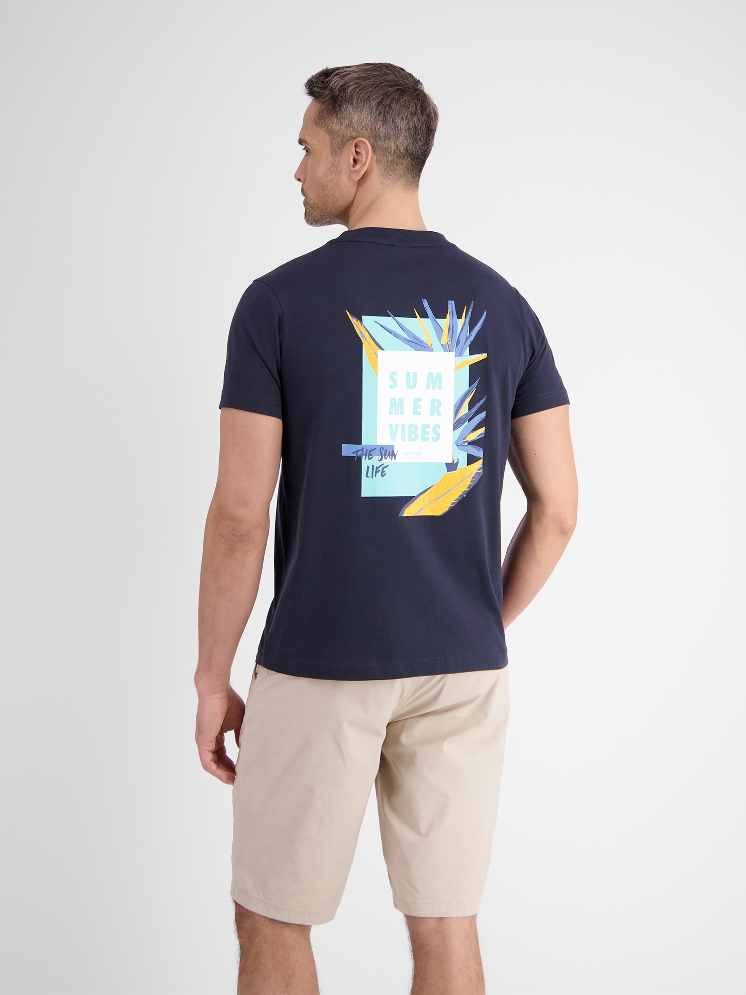 LERROS T-Shirt »LERROS T-Shirt mit Front- und Rückenprint«