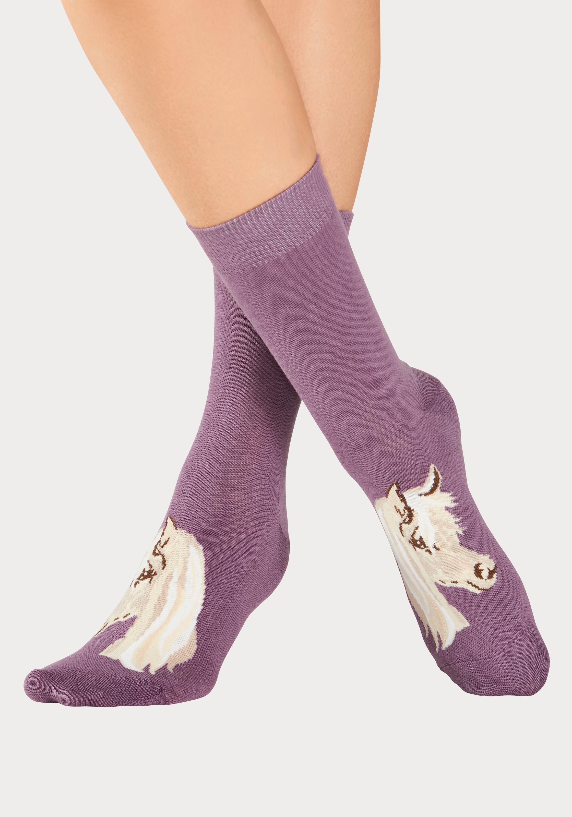 H.I.S Socken, (Packung, 5 Paar), mit verschiedenen Pferdemotiven