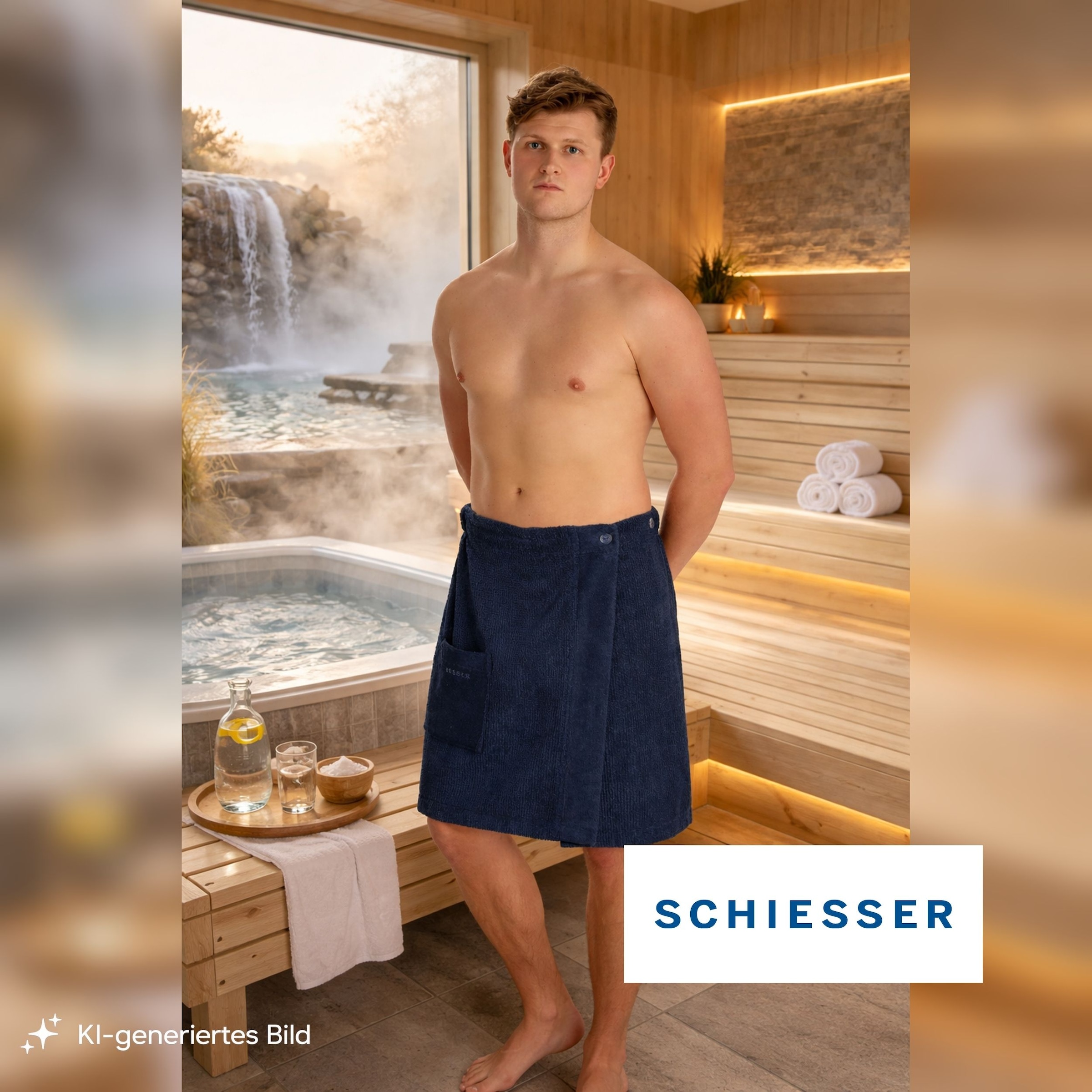 Schiesser Sarong »Saunakilt Turin für Herren in angesagter Reiskornoptik«