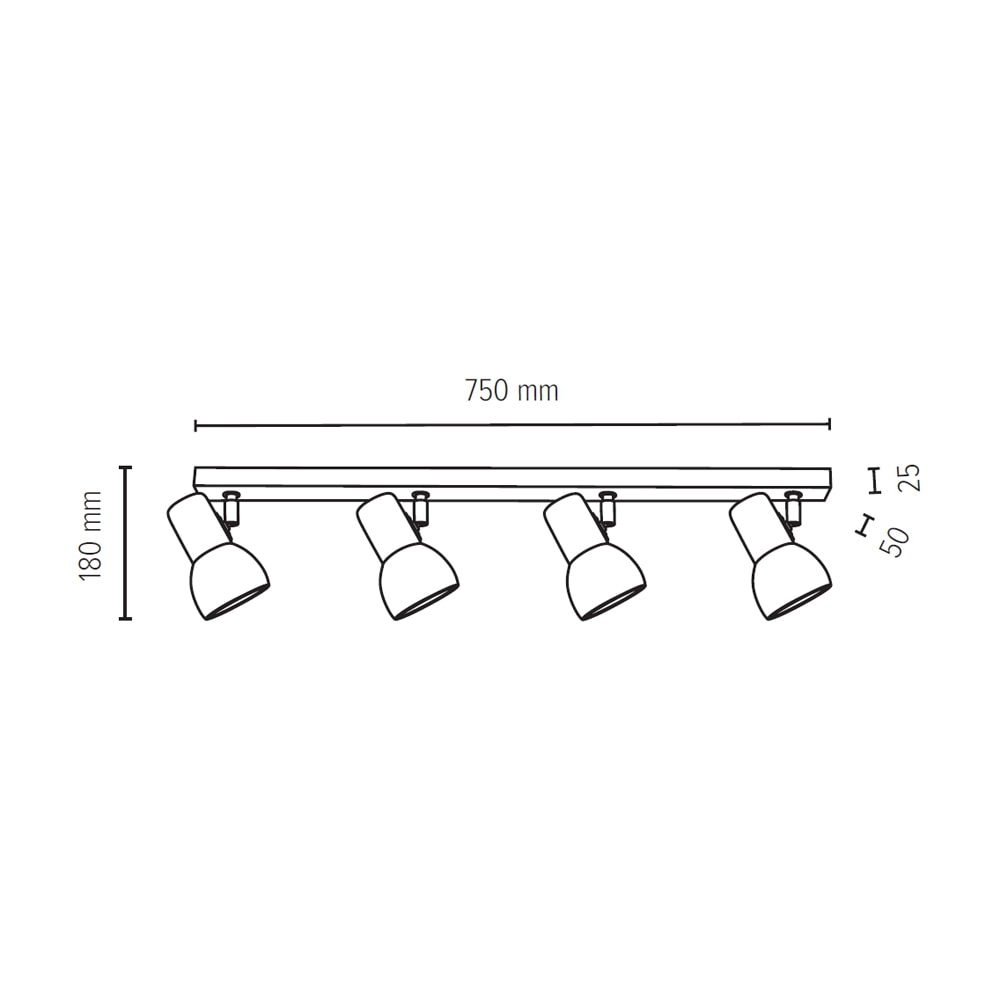 SPOT Light Deckenleuchte »SVENDA«, 4 flammig, Leuchtmittel E27 | ohne Leuchtmittel, Naturprodukt aus Massivholz, Mit flexiblen Spots, Schirm aus Metall