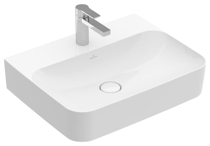 Villeroy & Boch Waschbecken »Finion«, BxT: 60x47 cm, geschliffen, weiß alpin glänzend