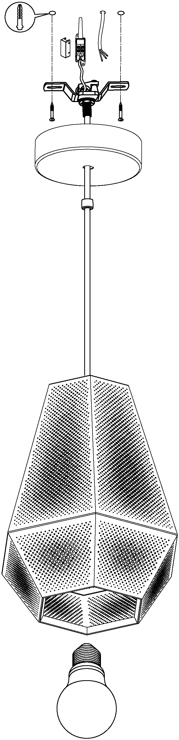 EGLO Pendelleuchte »CHIAVICA« E27 Hängeleuchte, Hängelampe