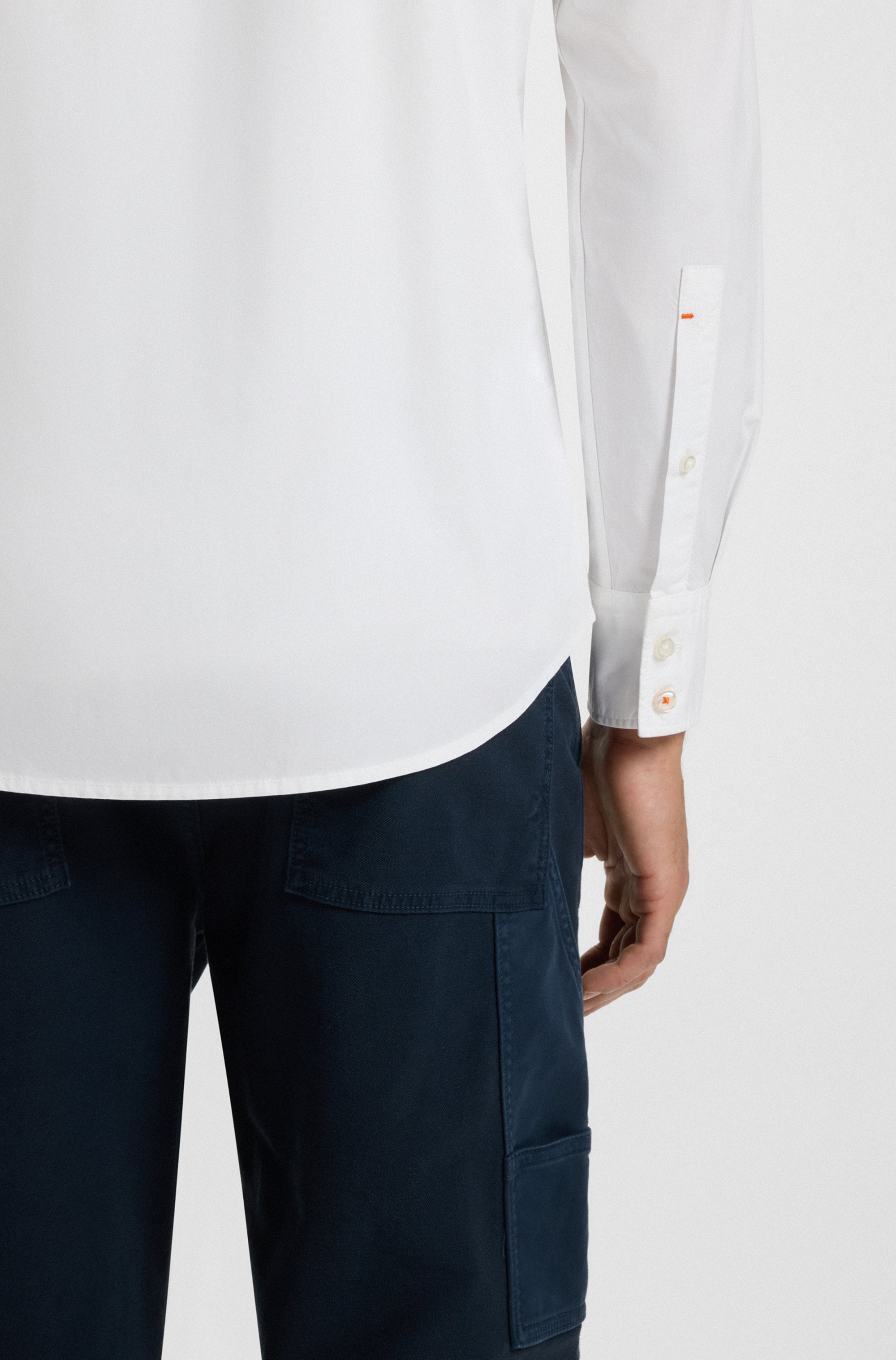 BOSS ORANGE Langarmhemd »Relegant«, mit BOSS Stickerei