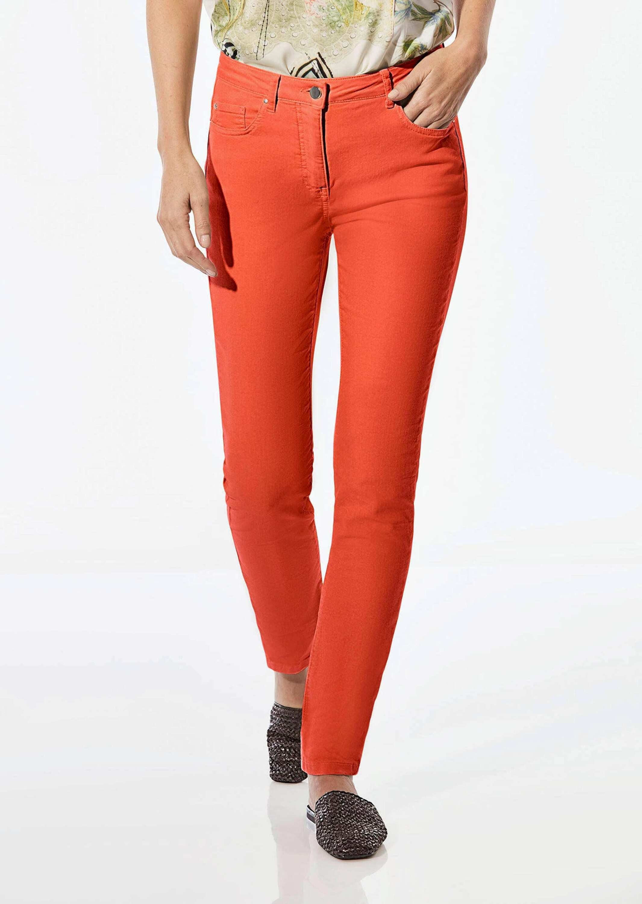 GOLDNER Regular-fit-Jeans »Kurzgröße Lange Freizeithose BELLA mit Formbund«