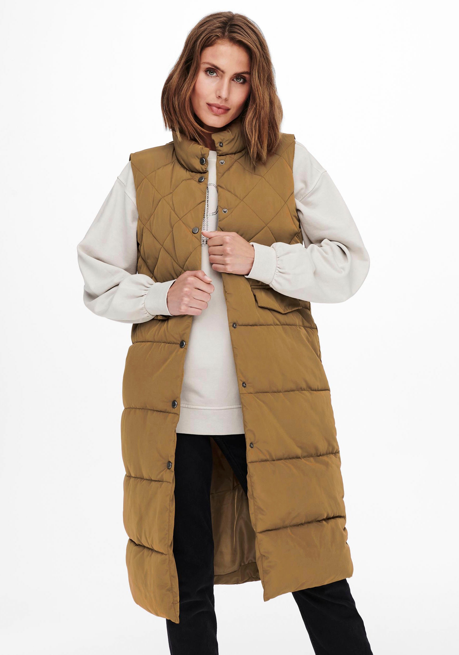 Only Steppweste »ONLSTACY QUILTED LONG WAISTCOAT«