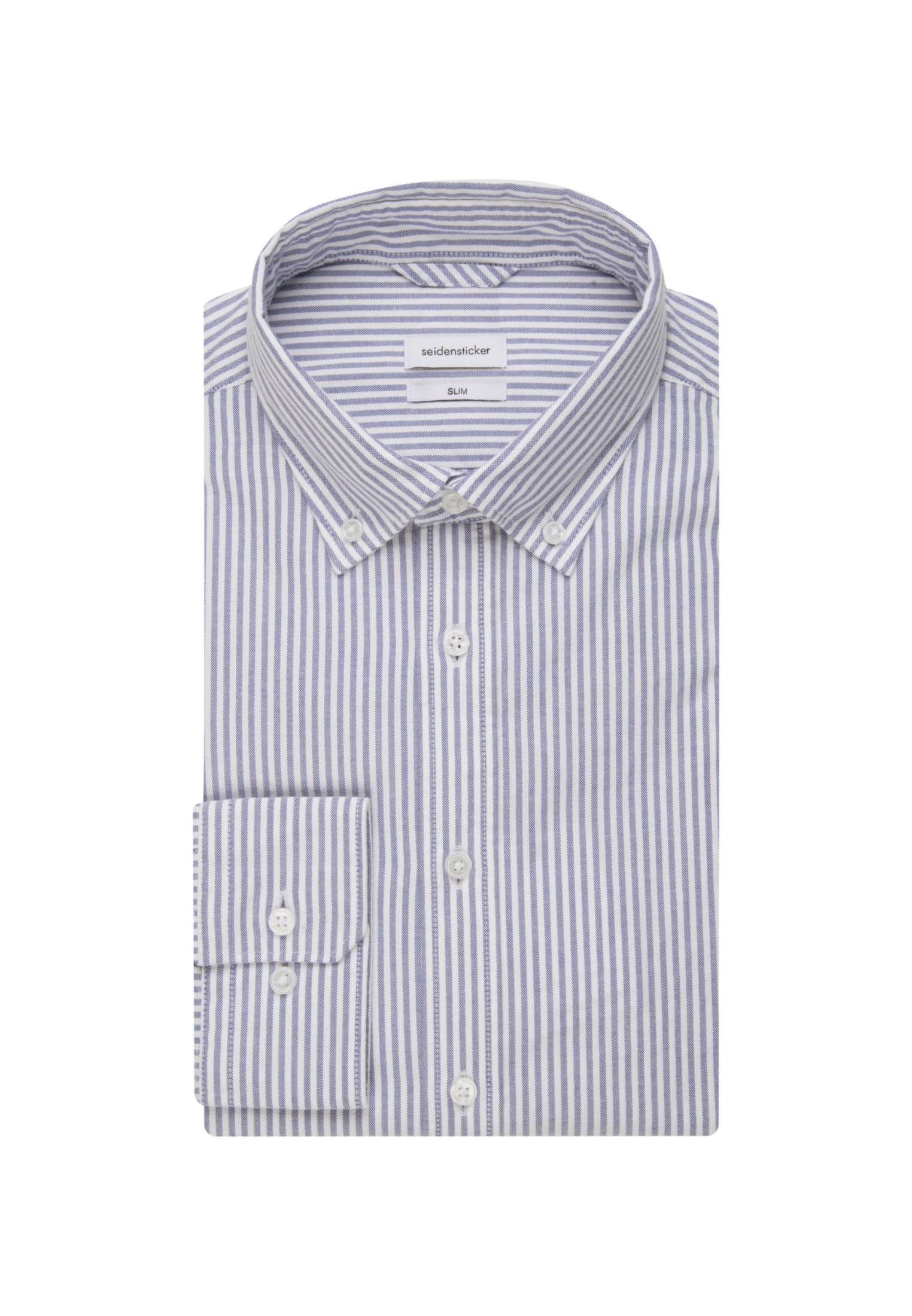 seidensticker Businesshemd »Slim«, Slim Langarm Button-Down-Kragen Streifen