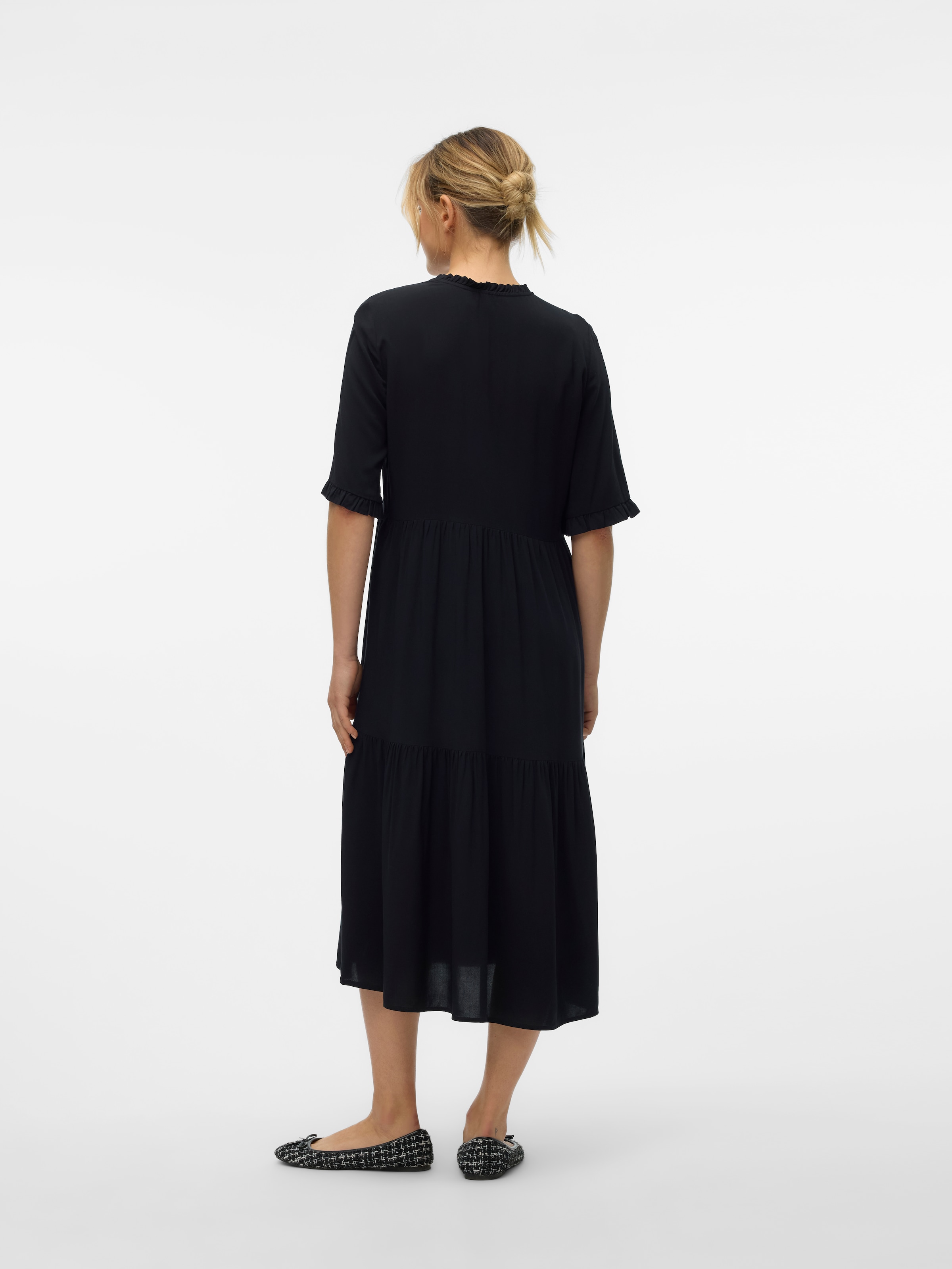 Vero Moda Sommerkleid »VMEASY JOY 2/4 FRL CALF DRESS WVN GA« Viskose, regular fit