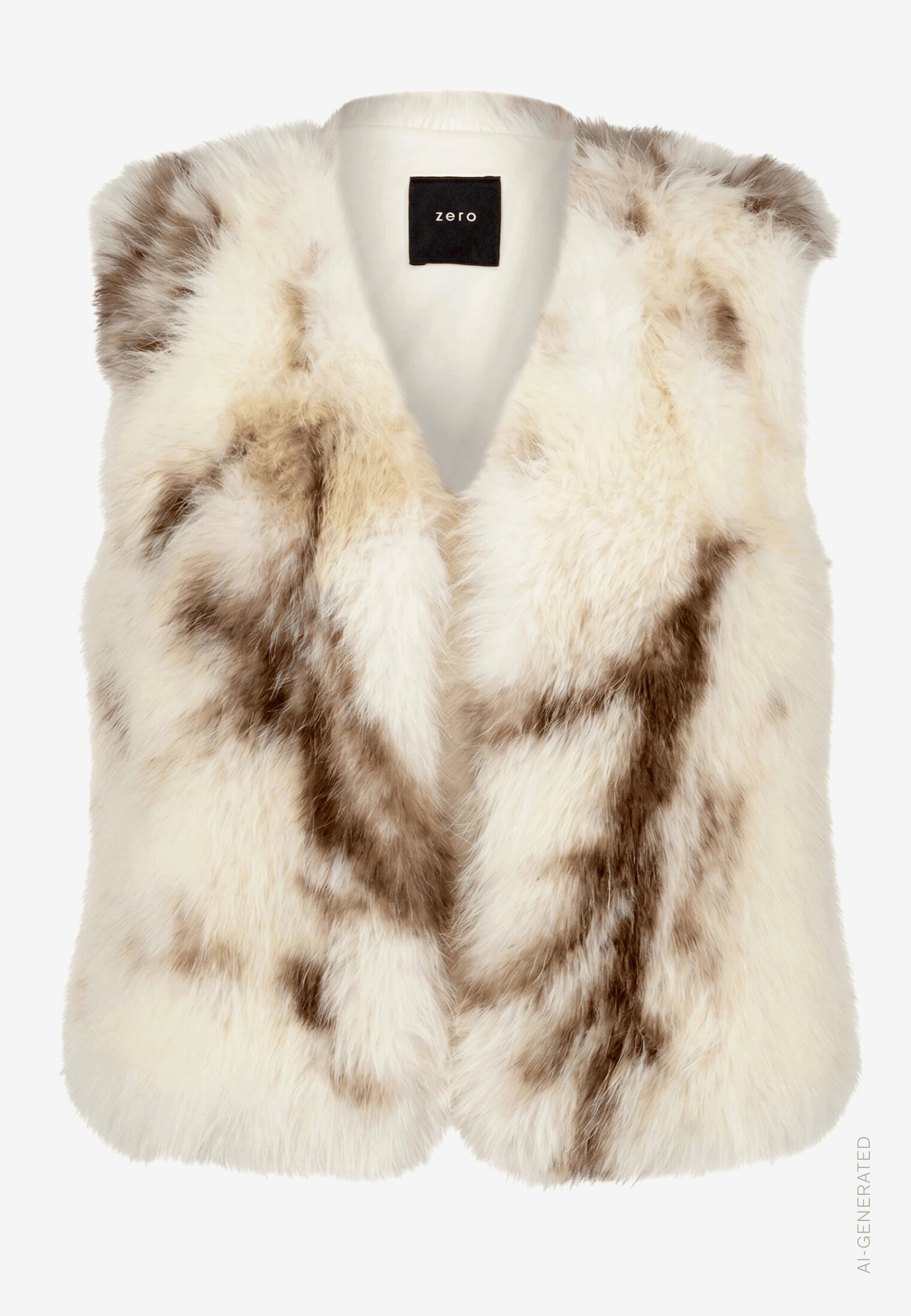 Zero Fellimitatweste Kunstfell-Weste mit Animalprint