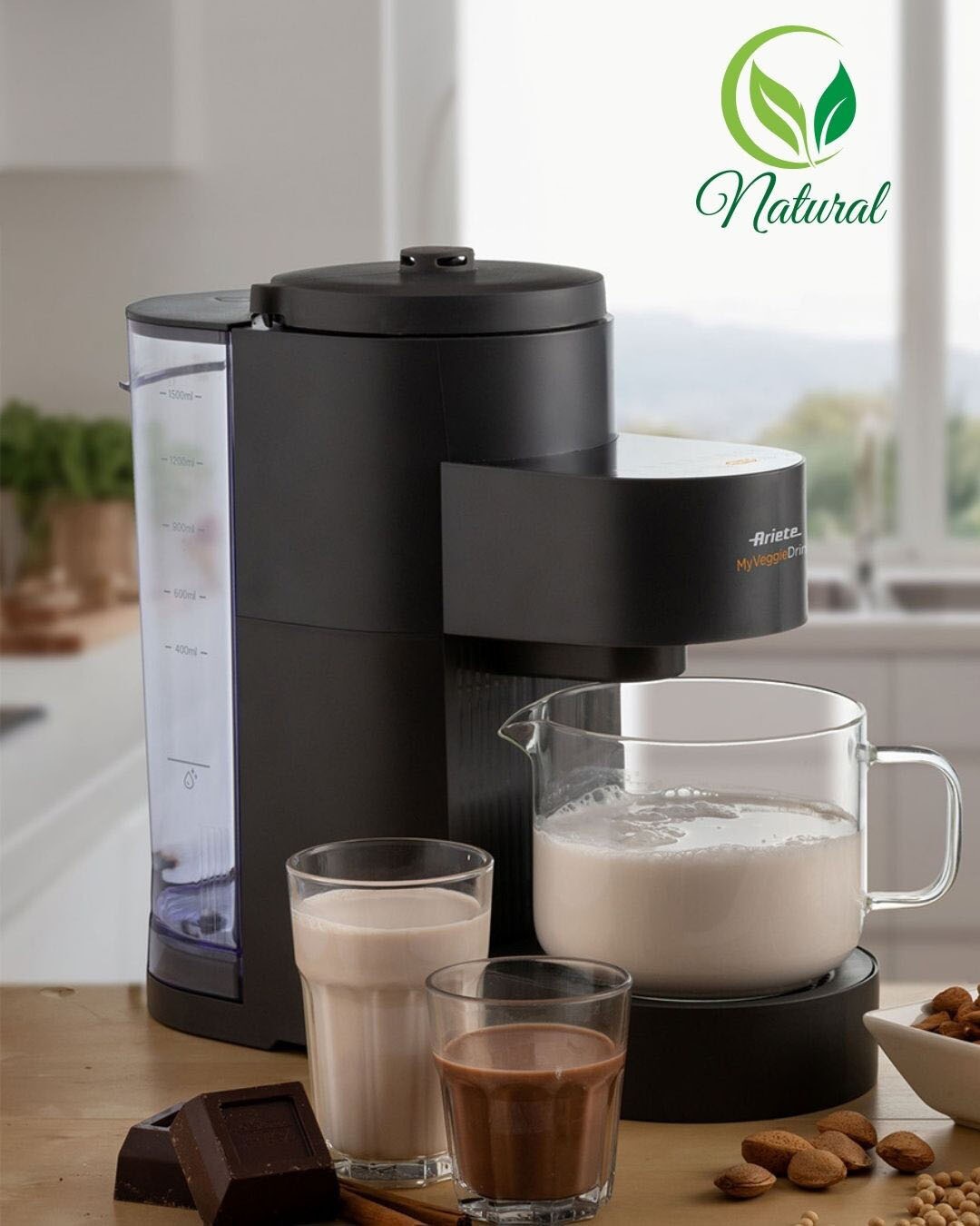 Ariete Entsafter »My VeggieDrink« 1200 W Pflanzenmilch-, Milchshake-Zubereiter und Entsafter in Einem, 1,5 L