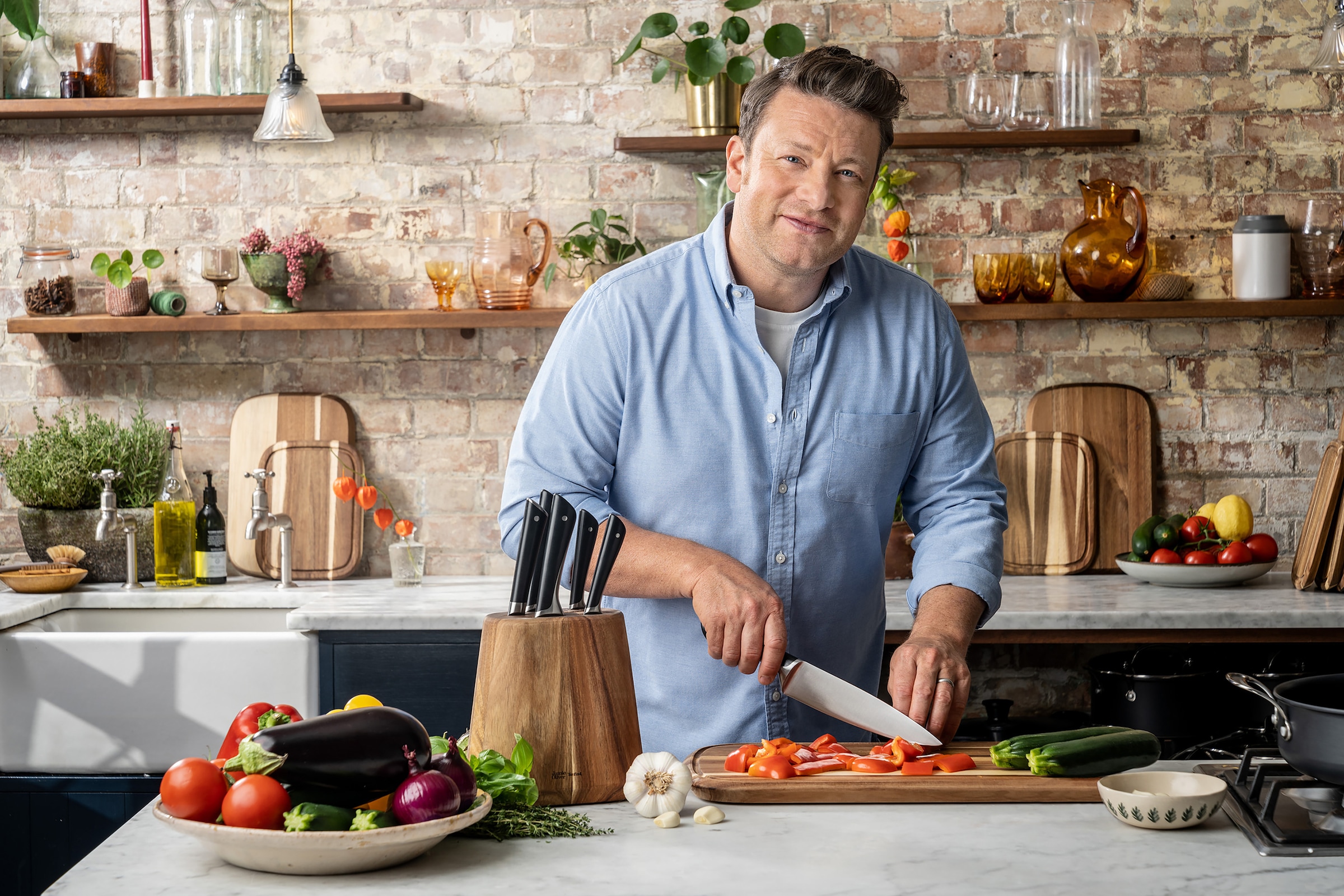 Tefal Schneidebrett »Jamie Oliver«, (1 St.), praktische Saftrille, zum Schneiden und Servieren