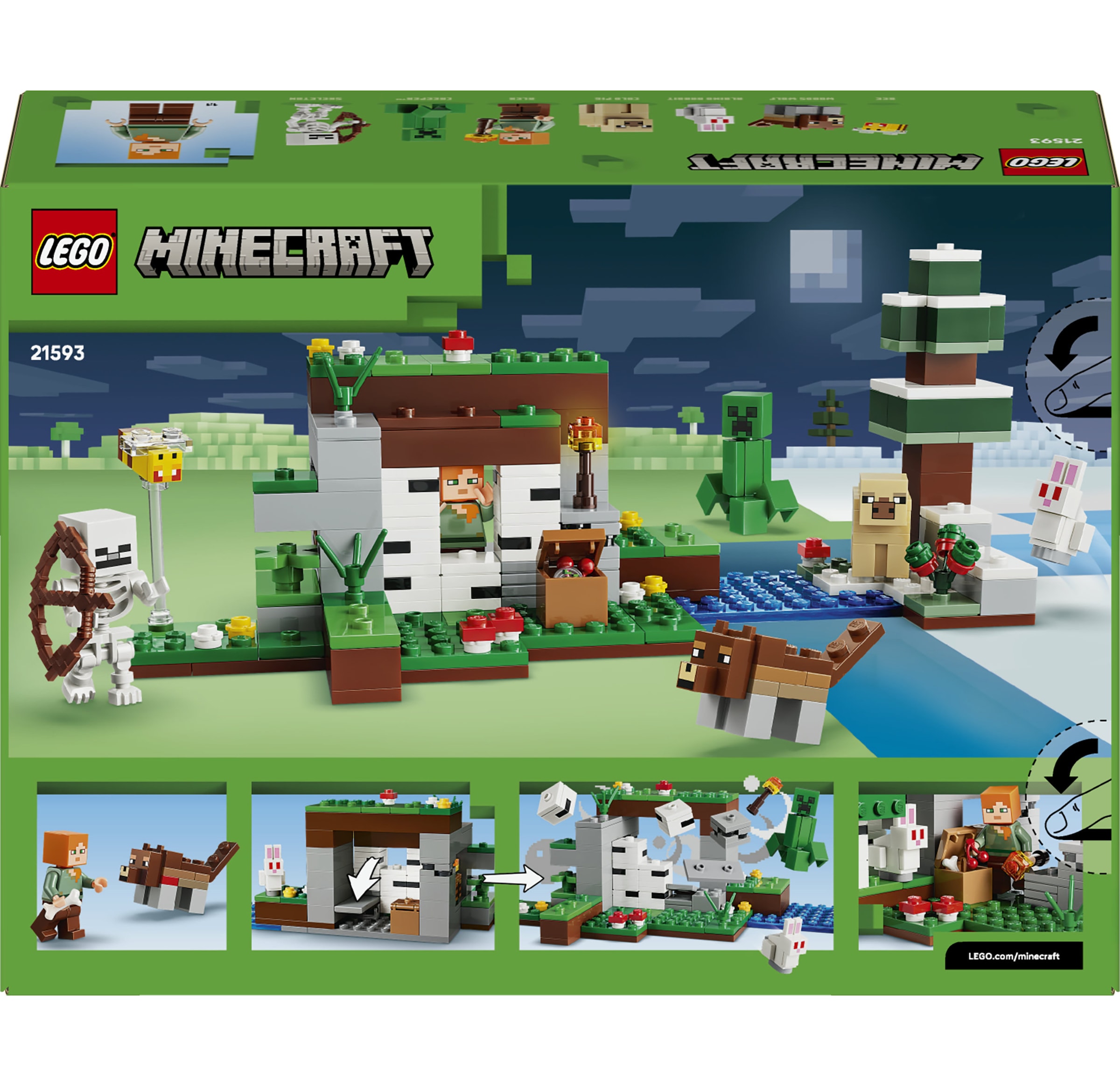 LEGO® Konstruktionsspielsteine »Erstes Abenteuer in der Nacht (21593), LEGO Minecraft« Made in Europe