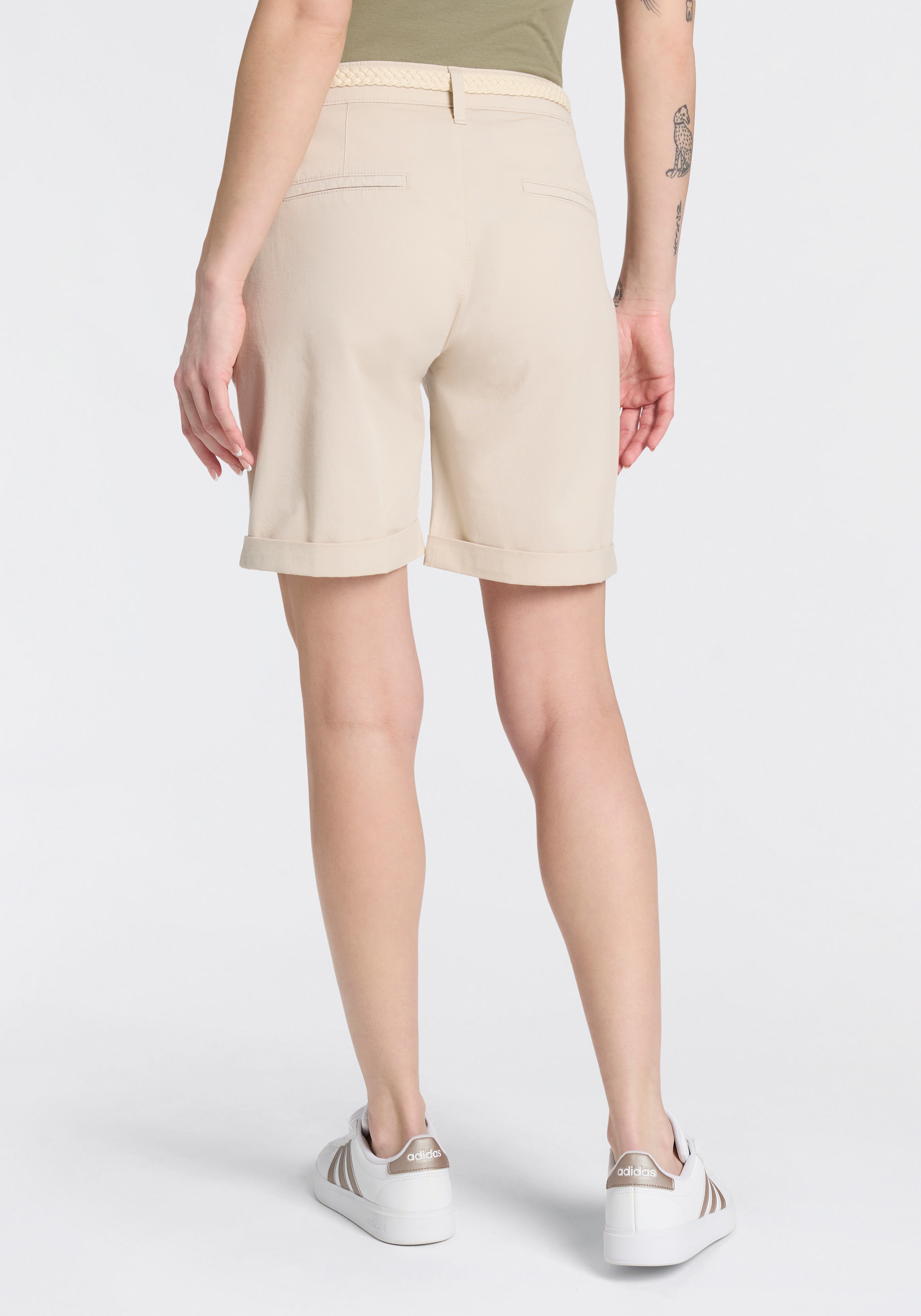 MAC Chinoshorts »CHINO SHORTS belt«  inklusive Flecht- Gürtel