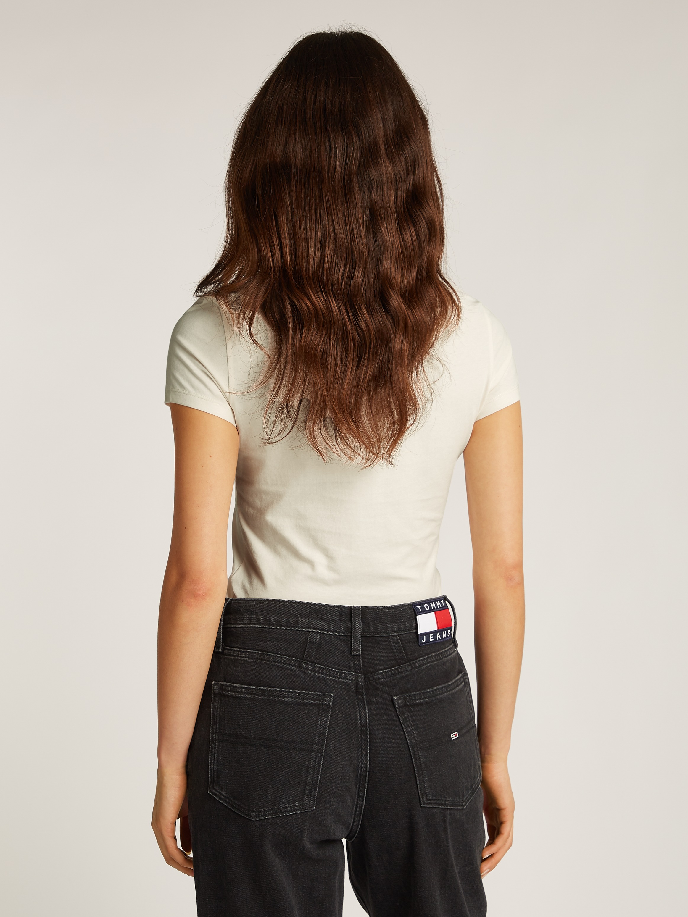 Tommy Jeans Curve T-Shirt »TJW SLIM LINEAR TEE EXT«, in Große Größen