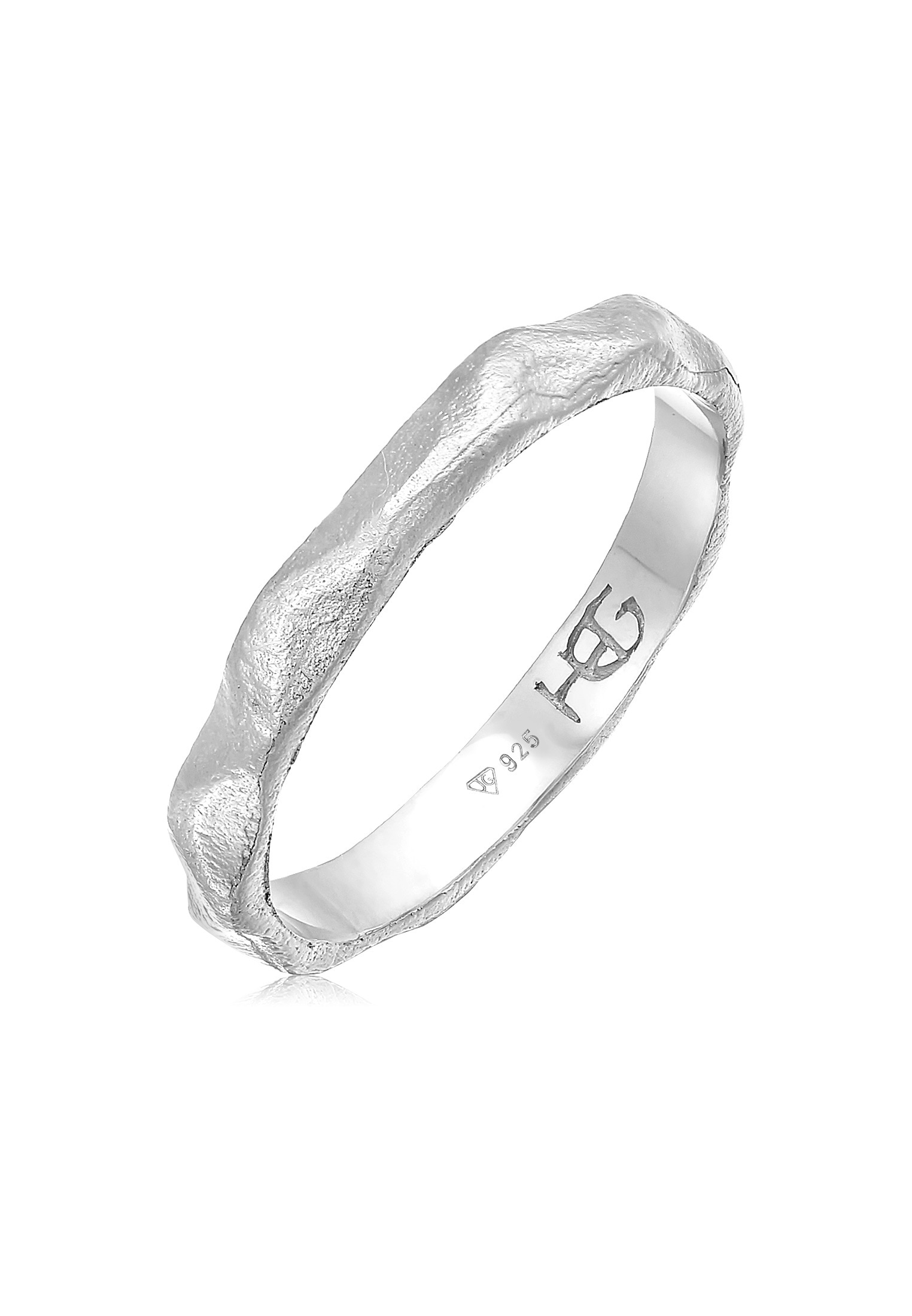 HAZE & GLORY Fingerring »Ring Basic Bandring - Babylon gehämmert 925 Silber«