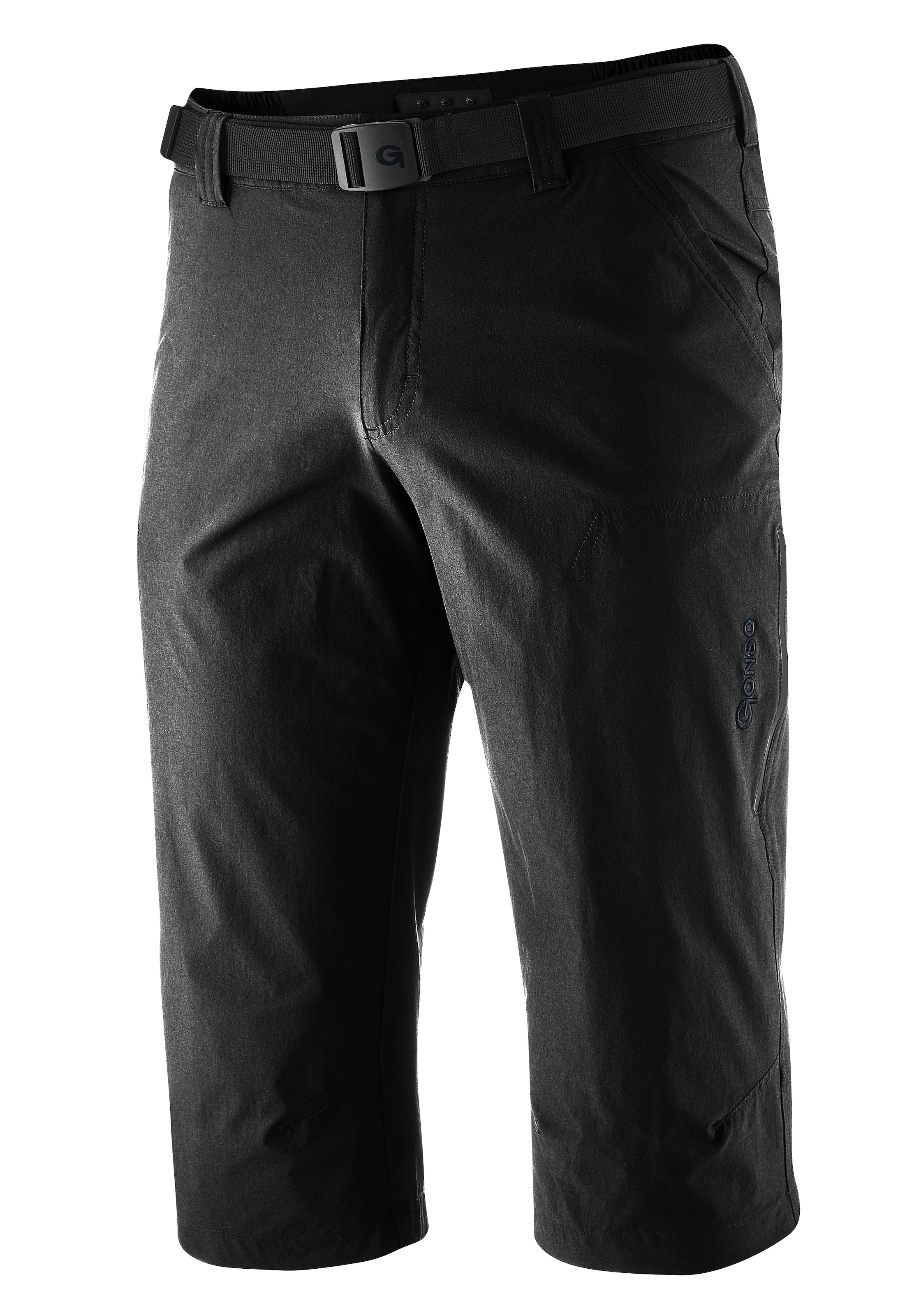 Gonso Fahrradhose »Porto«, Herren 3/4 Radhose, Innenhose mit Sitzpolster, Bund inkl. Gürtel