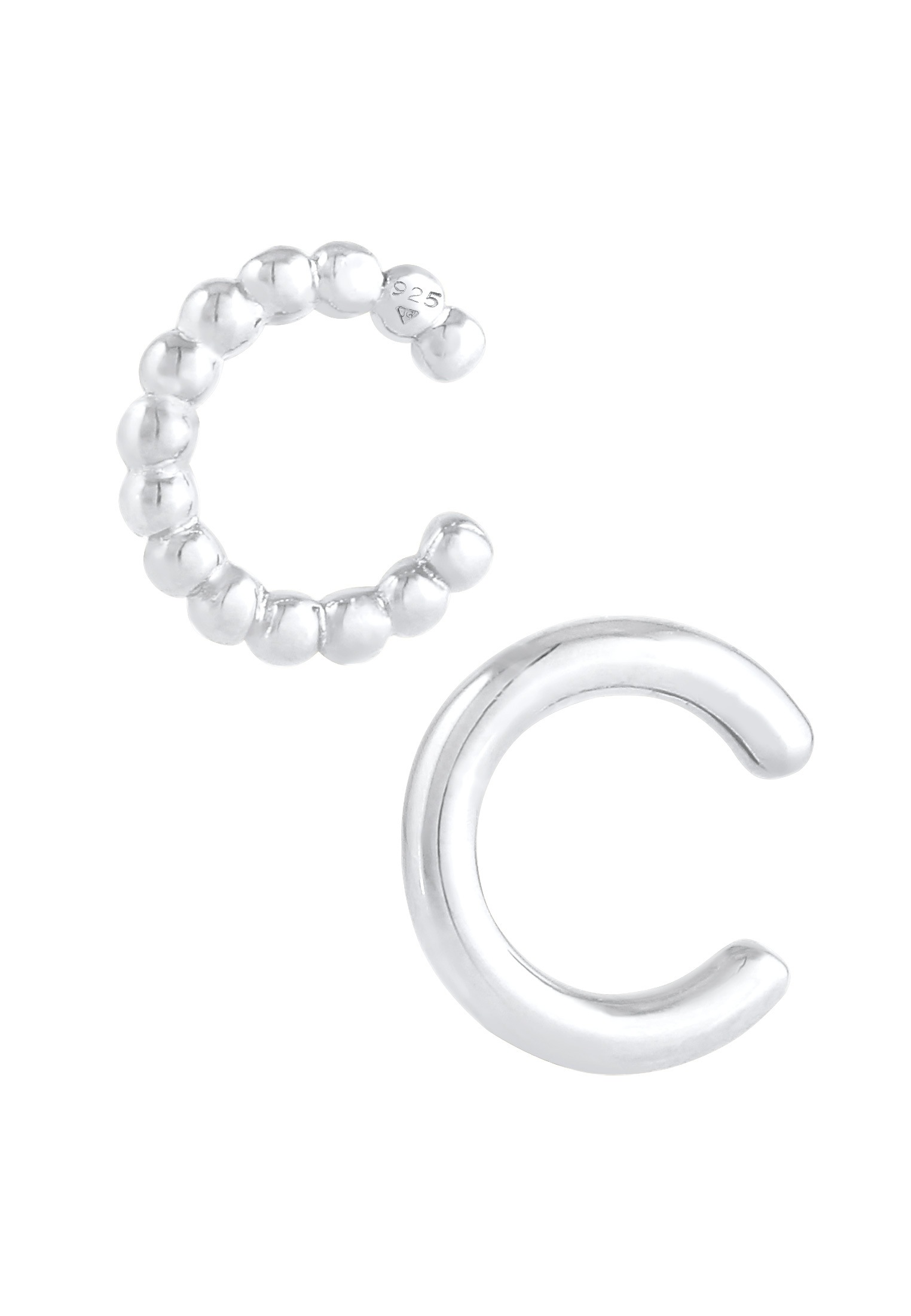 Elli Schmuckset »Ohrringe Earcuff Basic Kugel Look (2 tlg) Set 925 Silber«