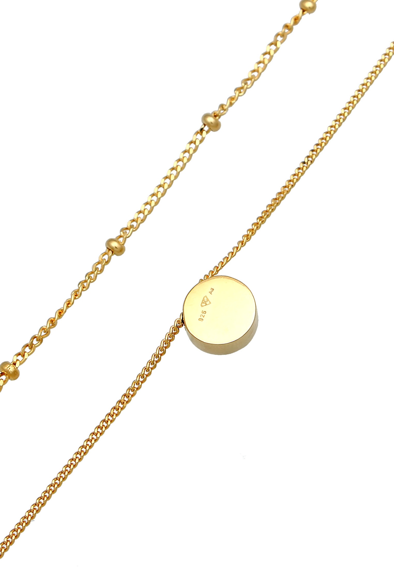 Elli Silberkette »Halskette Choker Layer Kristall Kugelkette 925 Silber«