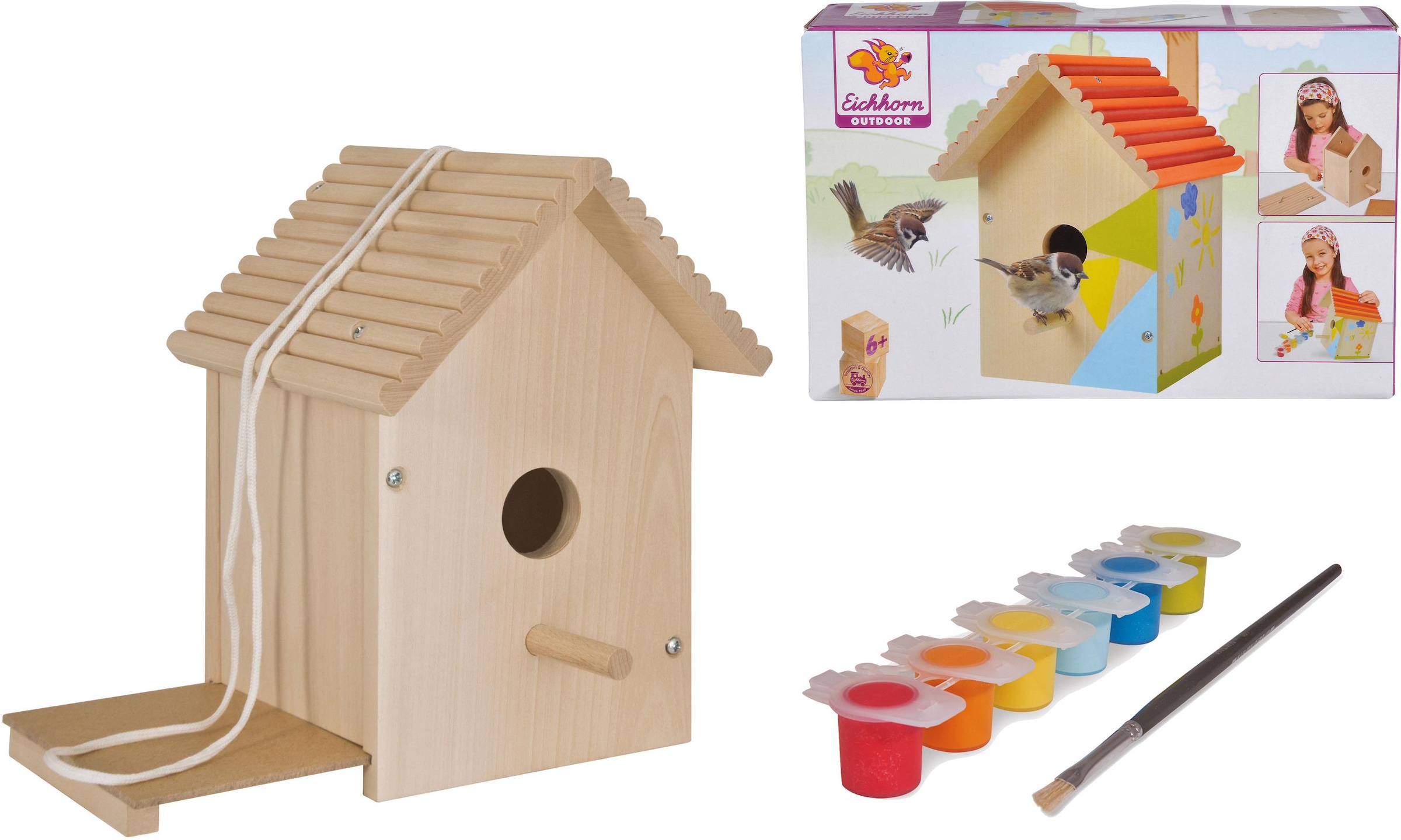 Kreativset »Outdoor Vogelhaus«, (Set), Zum Zusammenbauen und Bemalen; Made in Europe