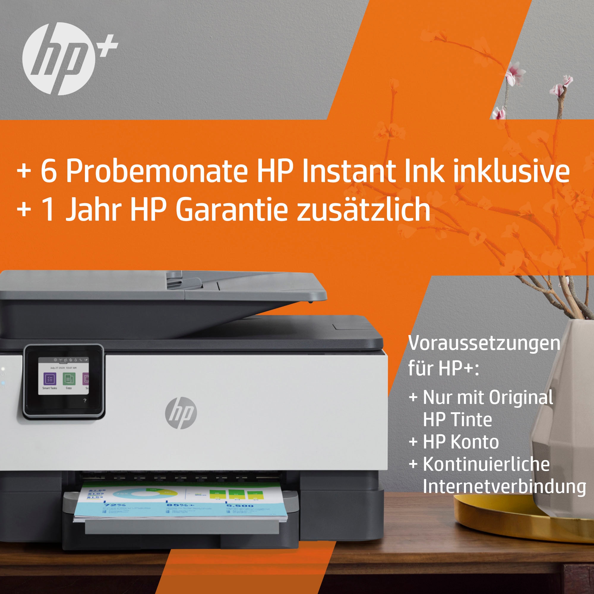 »OfficeJet Multifunktionsdrucker Pro HP Ink AiO HP+ online kompatibel color«, A4 Instant bei 9012e OTTO
